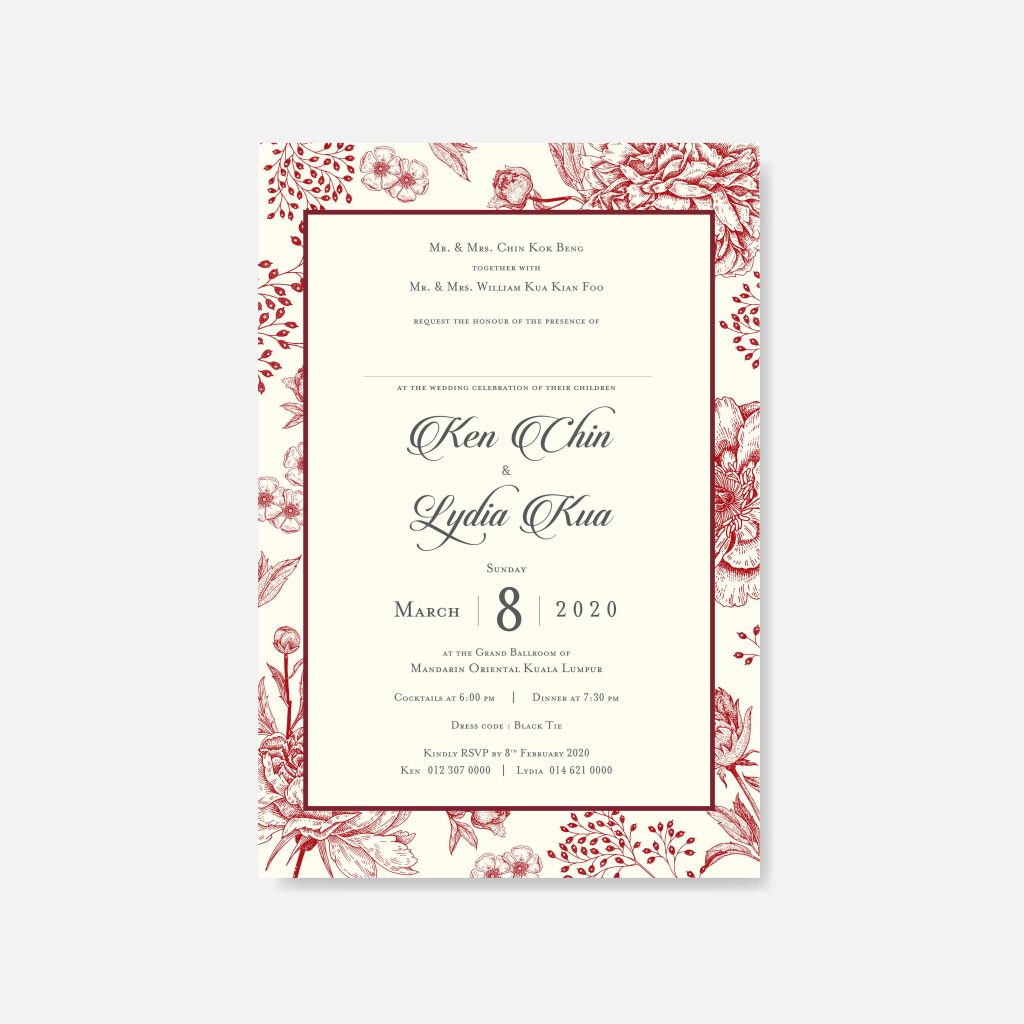 Oriental Wedding Invitation