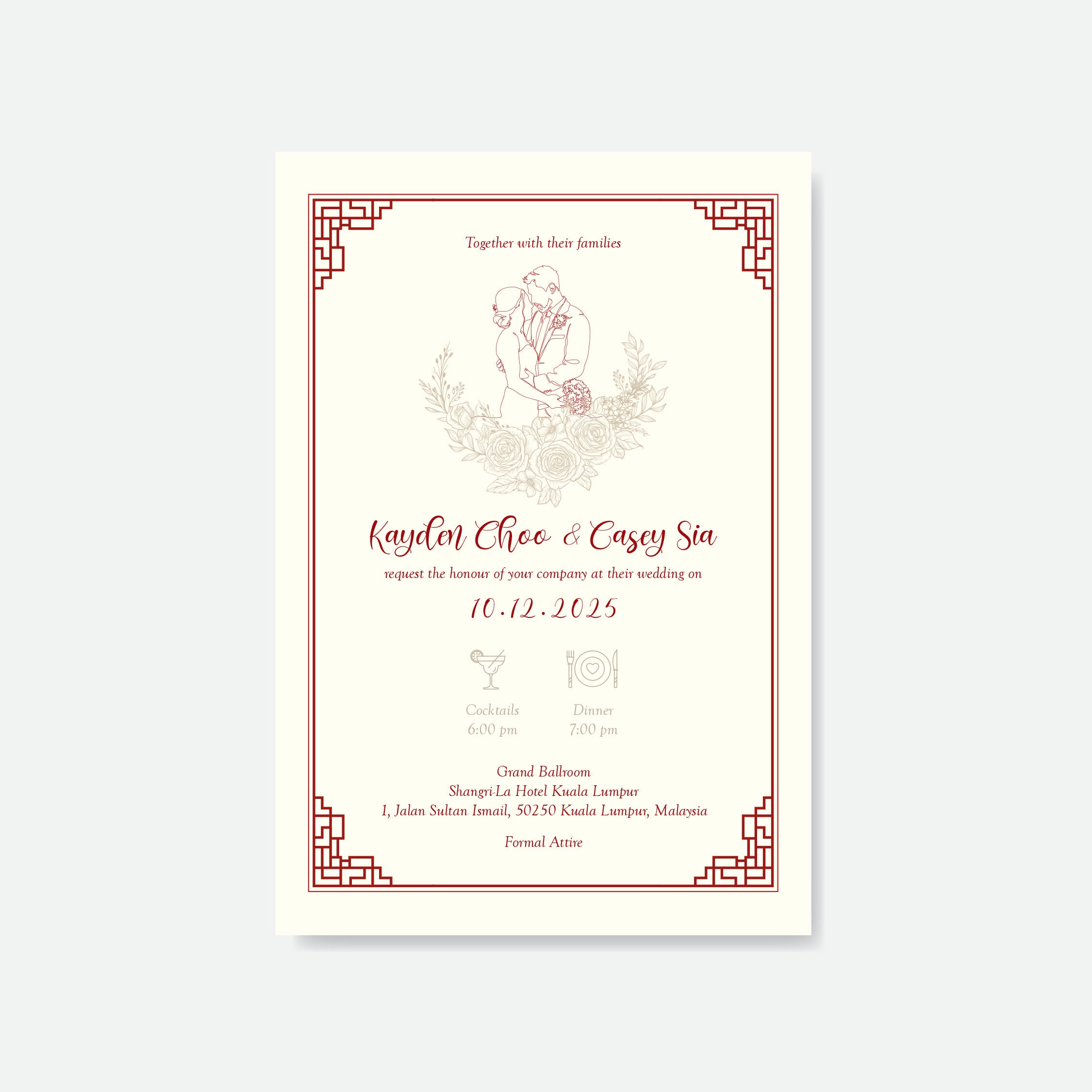 Oriental Wedding Invitation