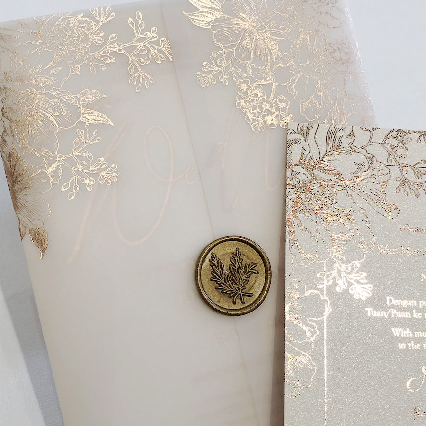 Real Foil Wedding Invitation