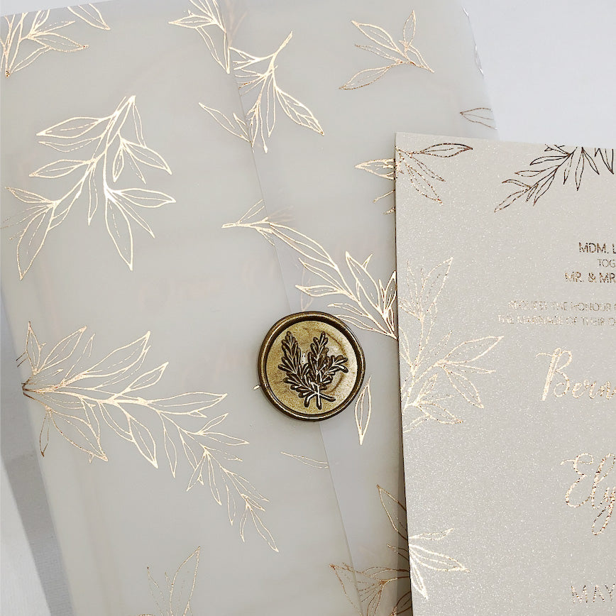 Real Foil Wedding Invitation