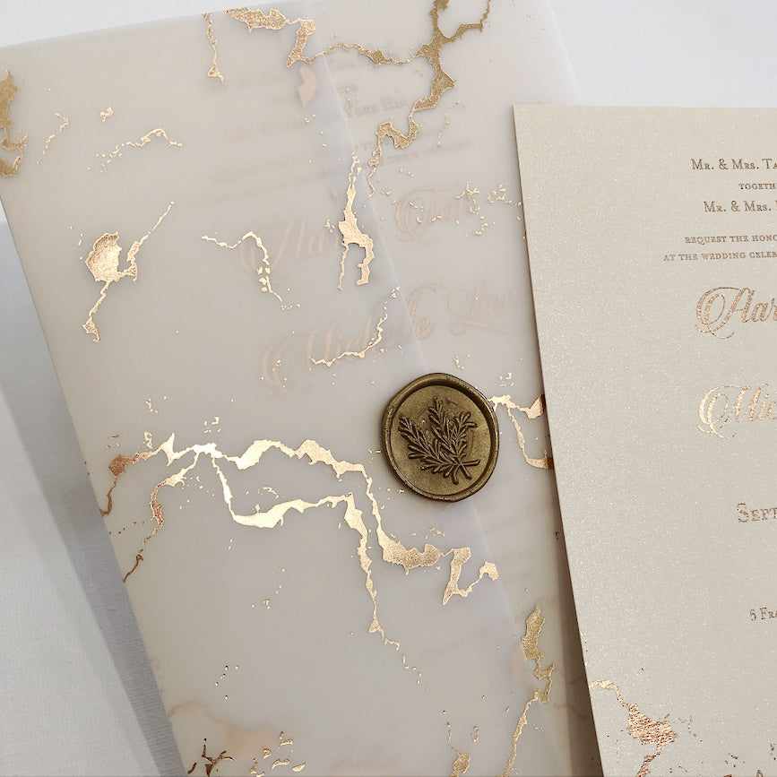 Real Foil Wedding Invitation