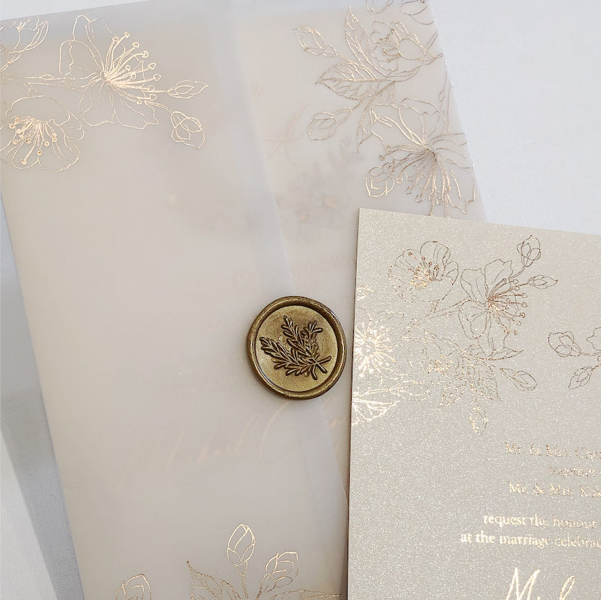 Real Foil Wedding Invitation