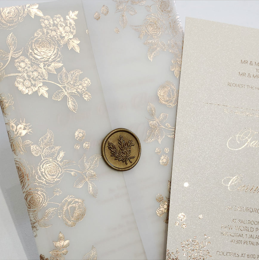 Real Foil Wedding Invitation