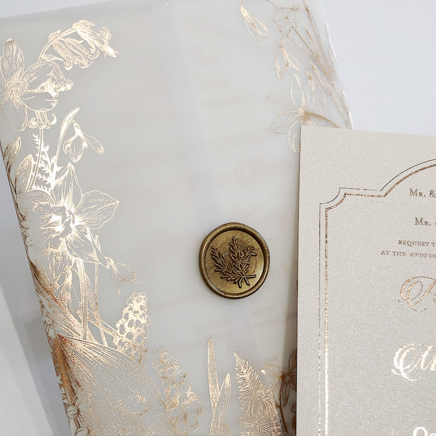 Real Foil Wedding Invitation