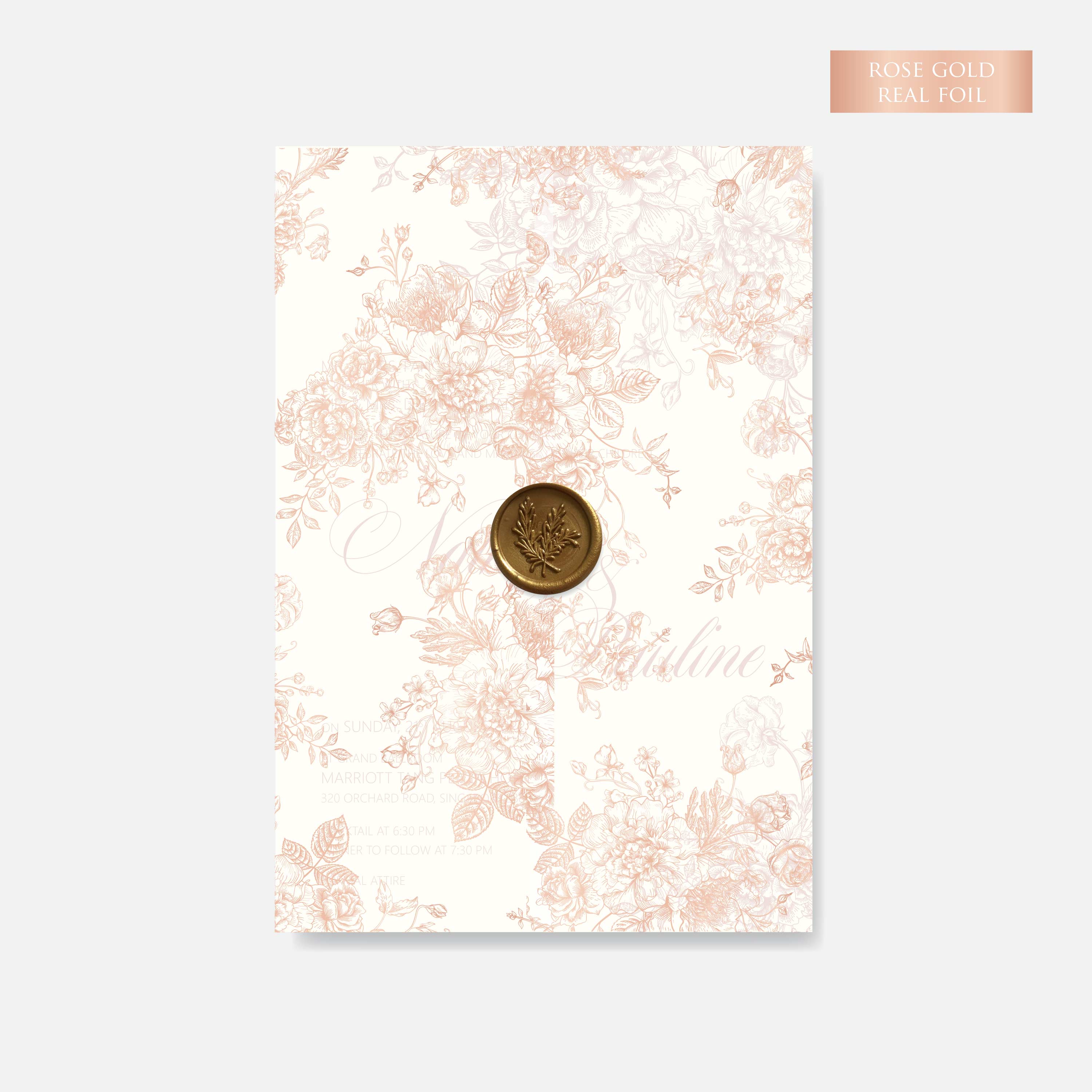 Real Foil Wedding Invitation