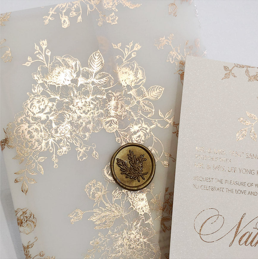 Real Foil Wedding Invitation