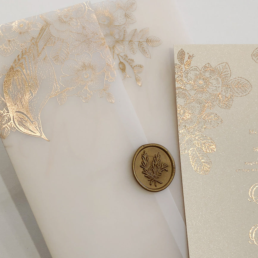 Real Foil Wedding Invitation