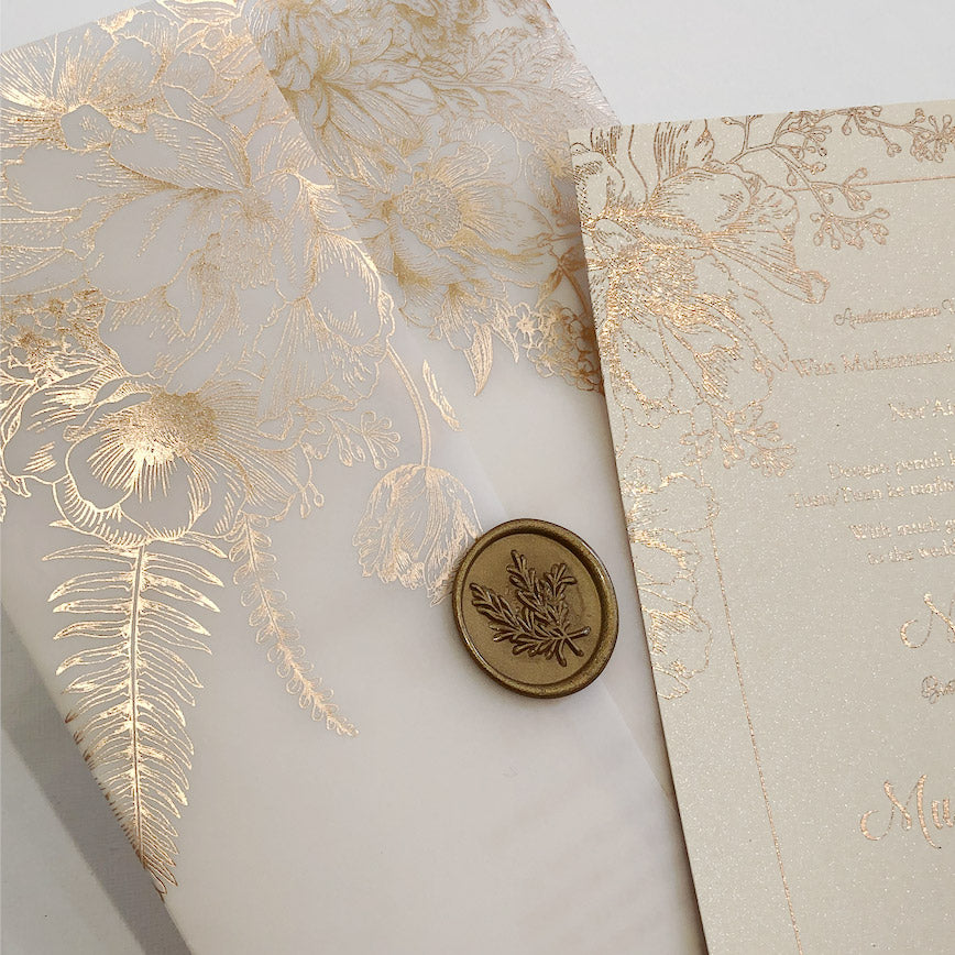 Real Foil Wedding Invitation