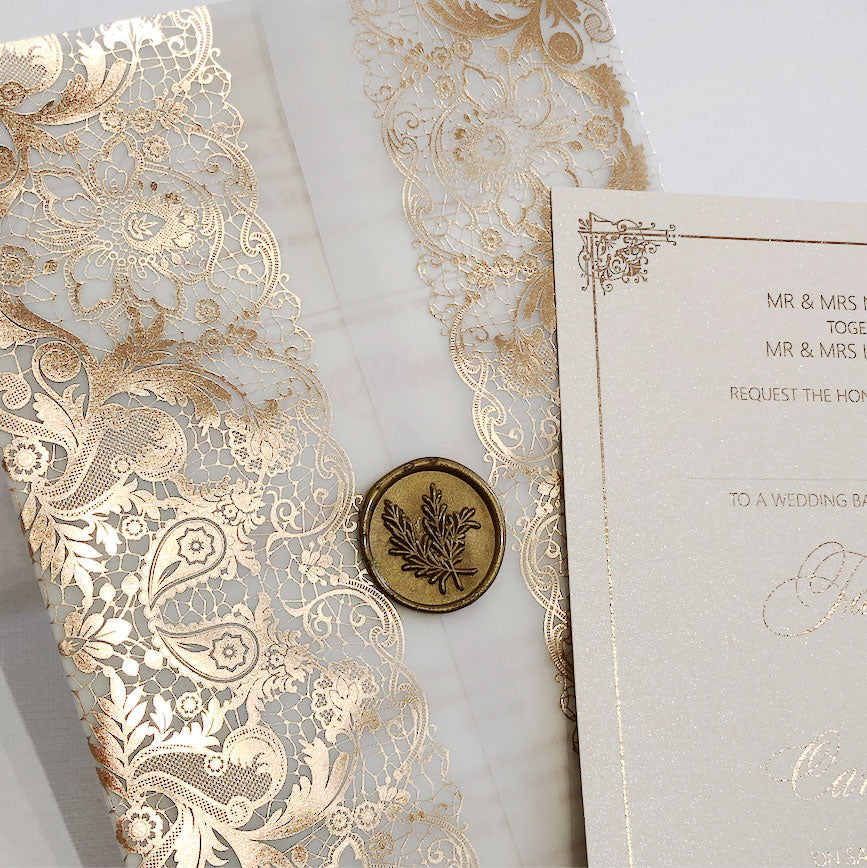 Real Foil Wedding Invitation