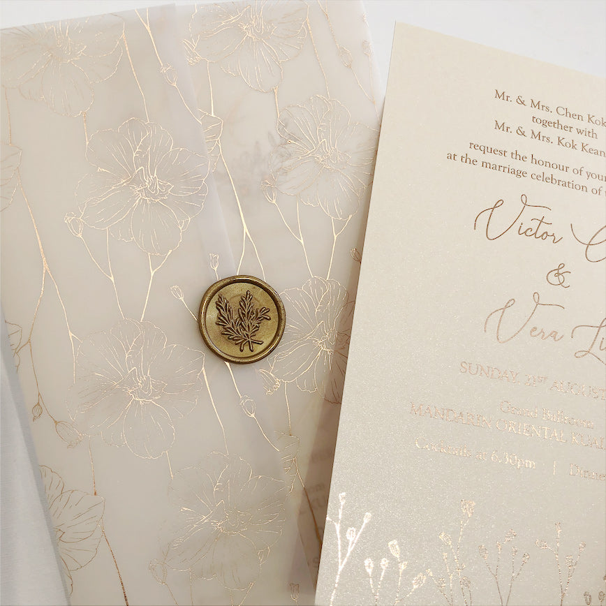 Real Foil Wedding Invitation