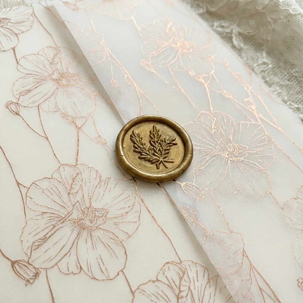 Real foil wedding invitations add a striking, metallic shine and a luxurious, tactile feel to your stationery that cannot be replicated by standard digital printing. Real foil uses heat and pressure to bond true metallic material directly onto your paper or cardstock.