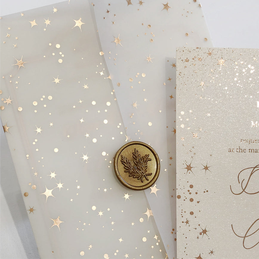 Real Foil Wedding Invitation