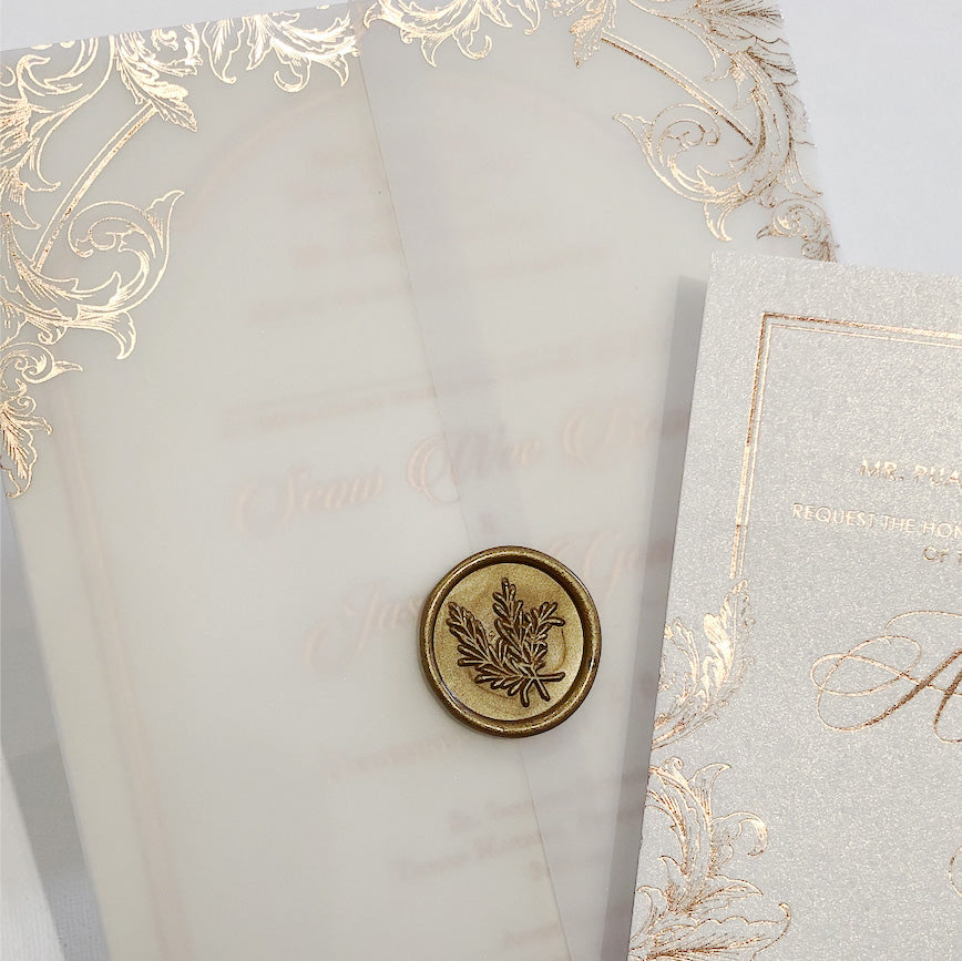 Real Foil Wedding Invitation