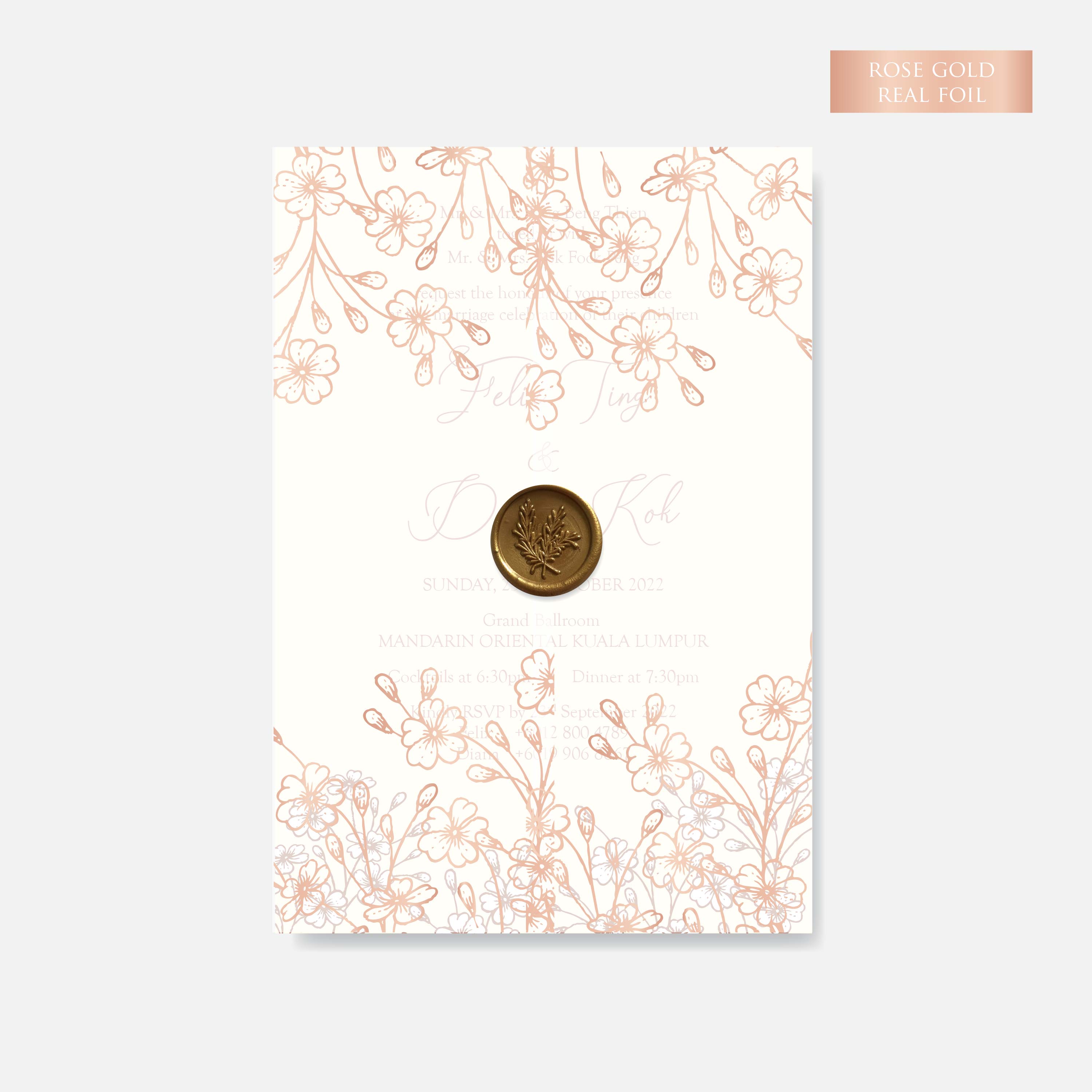 Real Foil Wedding Invitation