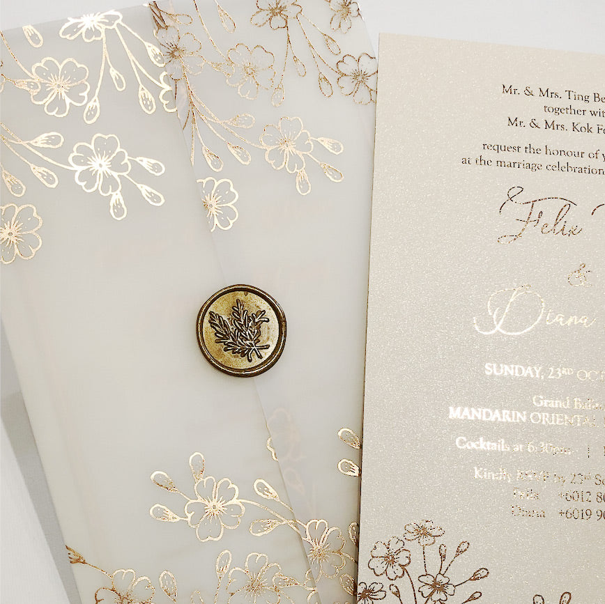 Real Foil Wedding Invitation