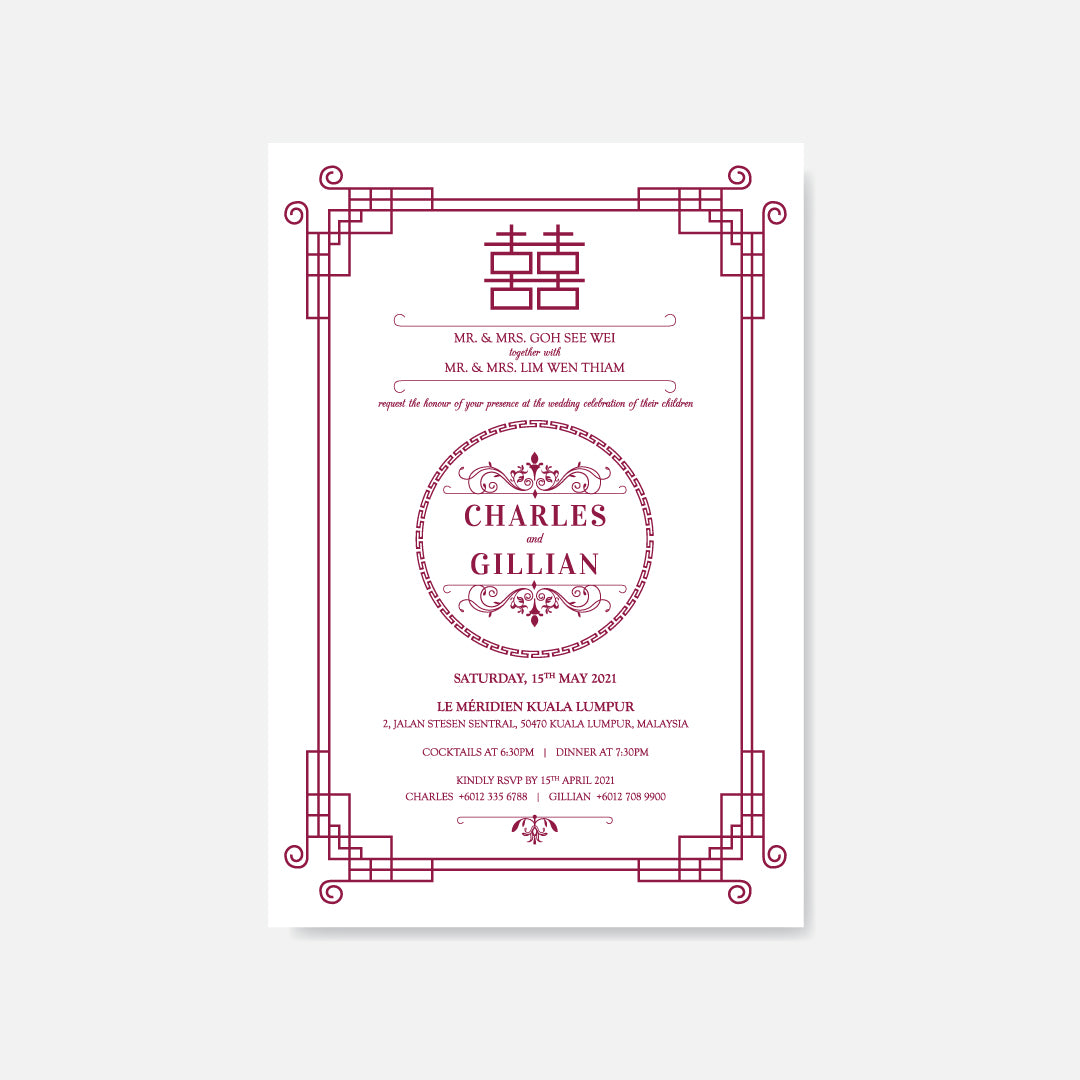 Raised Print Wedding Invitation