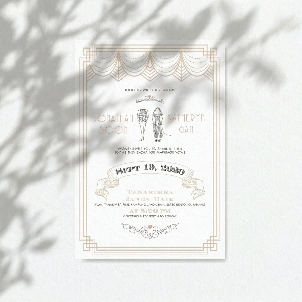 Raised Print Wedding Invitations deliver an aesthetic finishing and unmatchable texture whilst promising an appealing and alluring visual impact as well as a lasting impression upon touch with its elevated features.