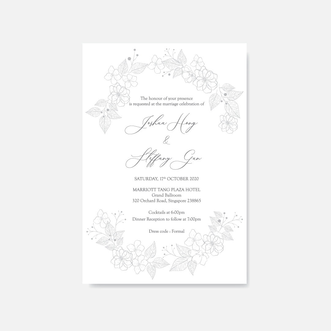 Raised Print Wedding Invitation