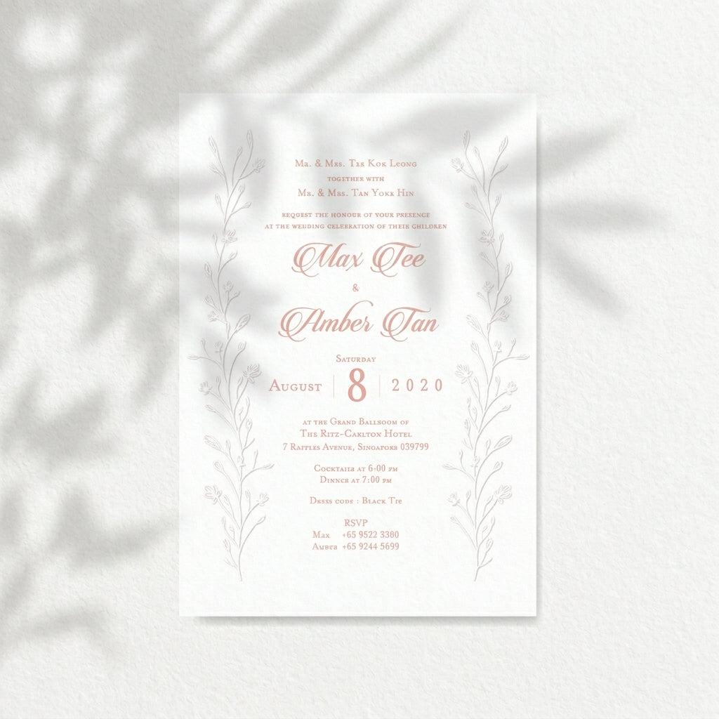 Raised Print Wedding Invitations deliver an aesthetic finishing and unmatchable texture whilst promising an appealing and alluring visual impact as well as a lasting impression upon touch with its elevated features.