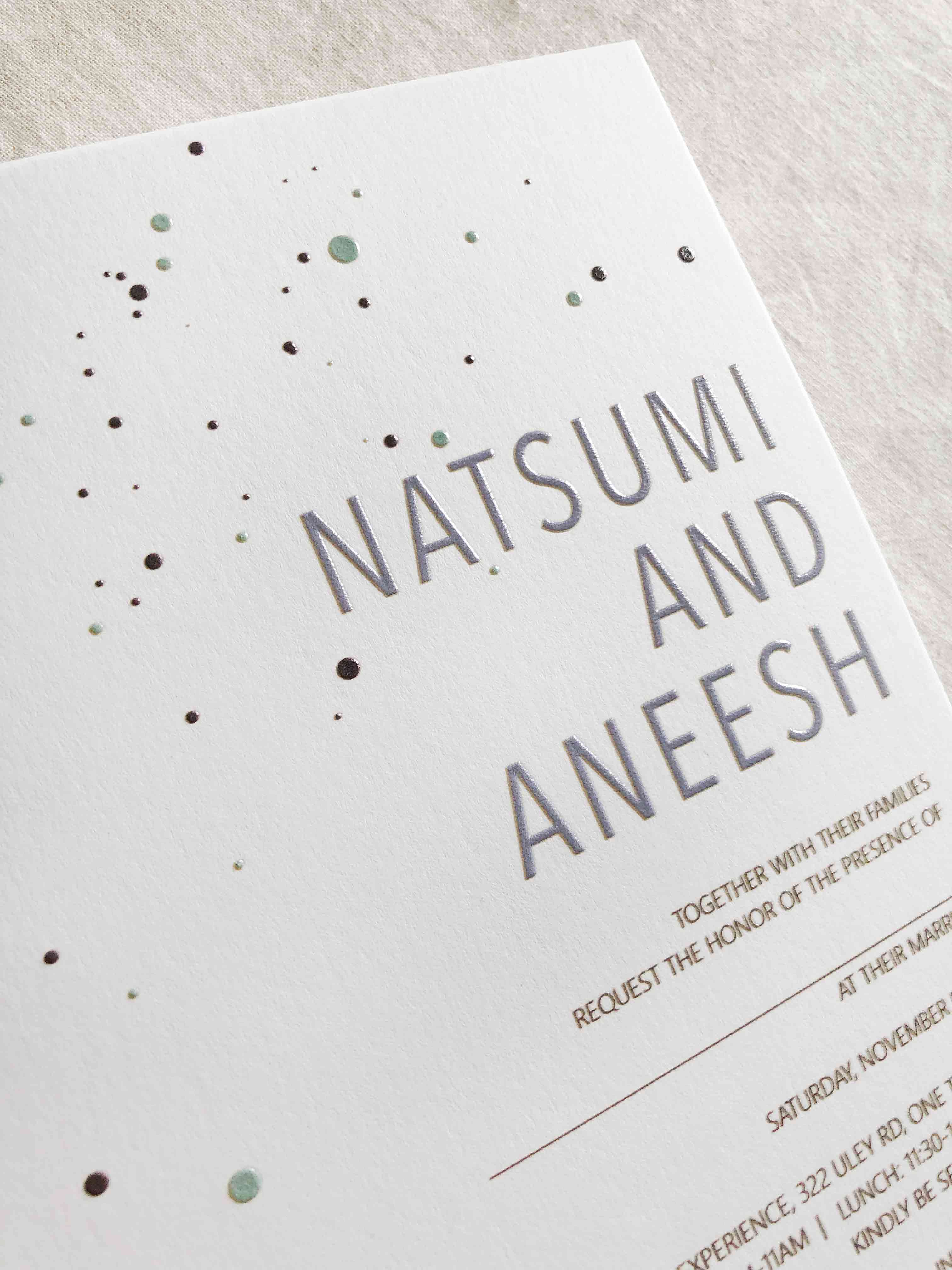 Raised Print Wedding Invitation