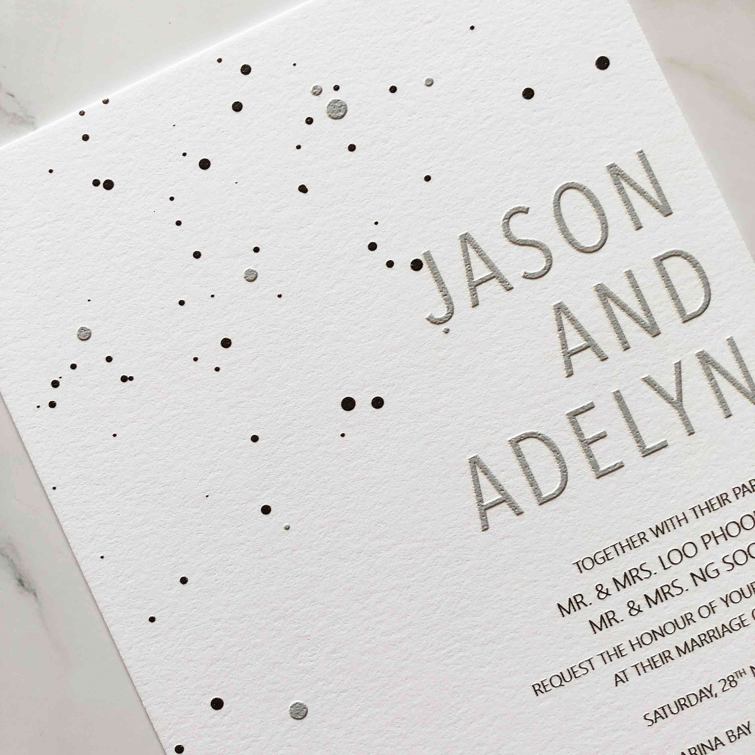 Raised Print Wedding Invitation