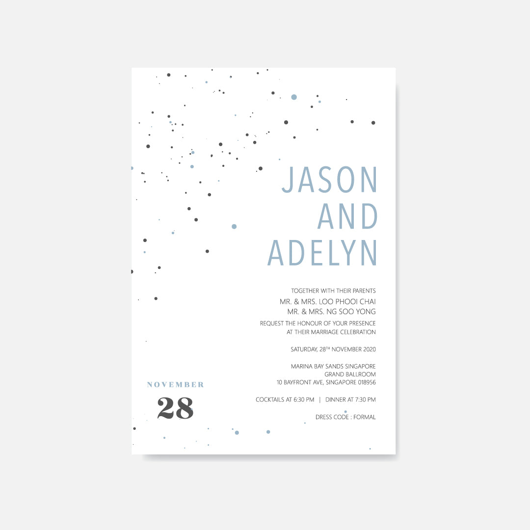 Raised Print Wedding Invitation