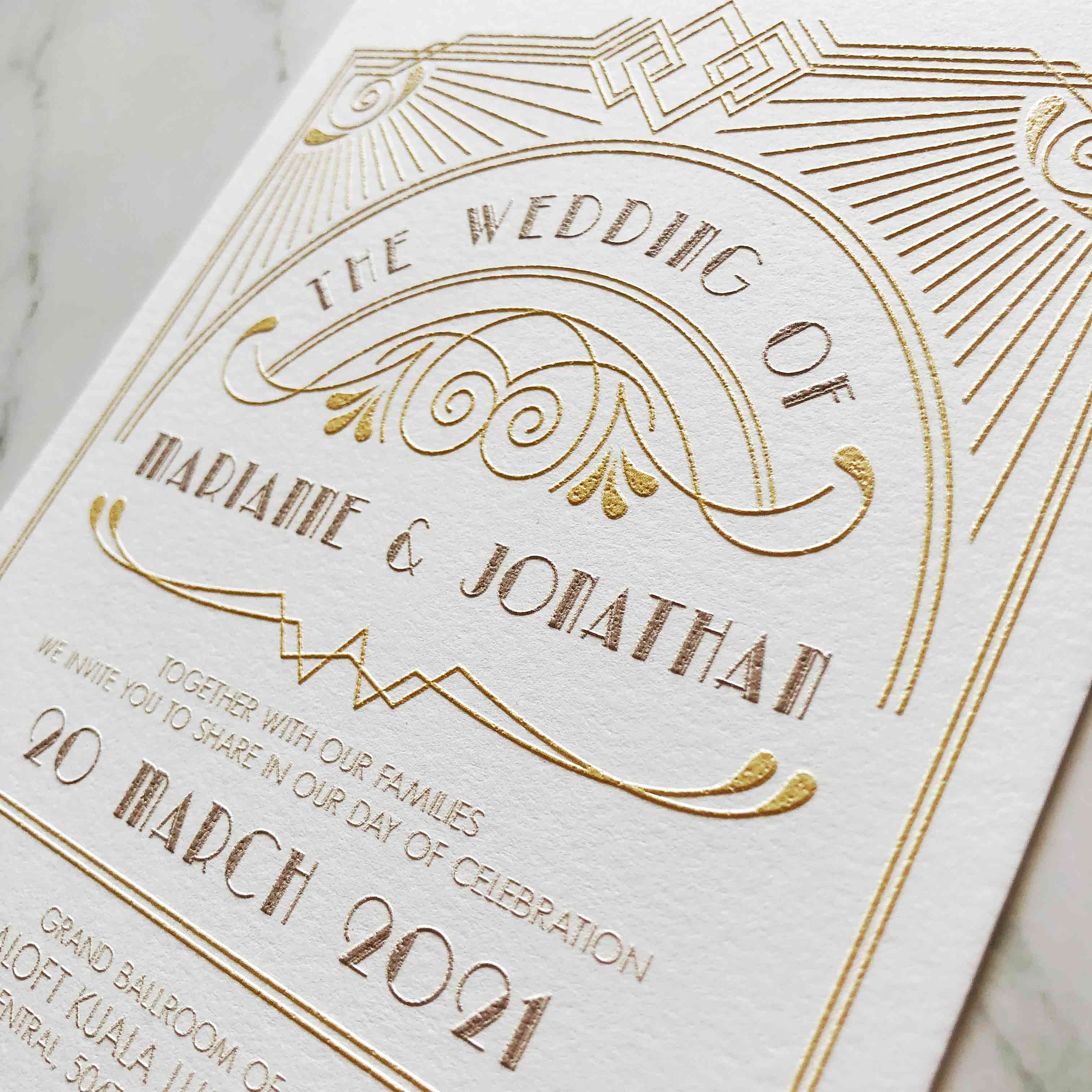 Raised Print Wedding Invitation