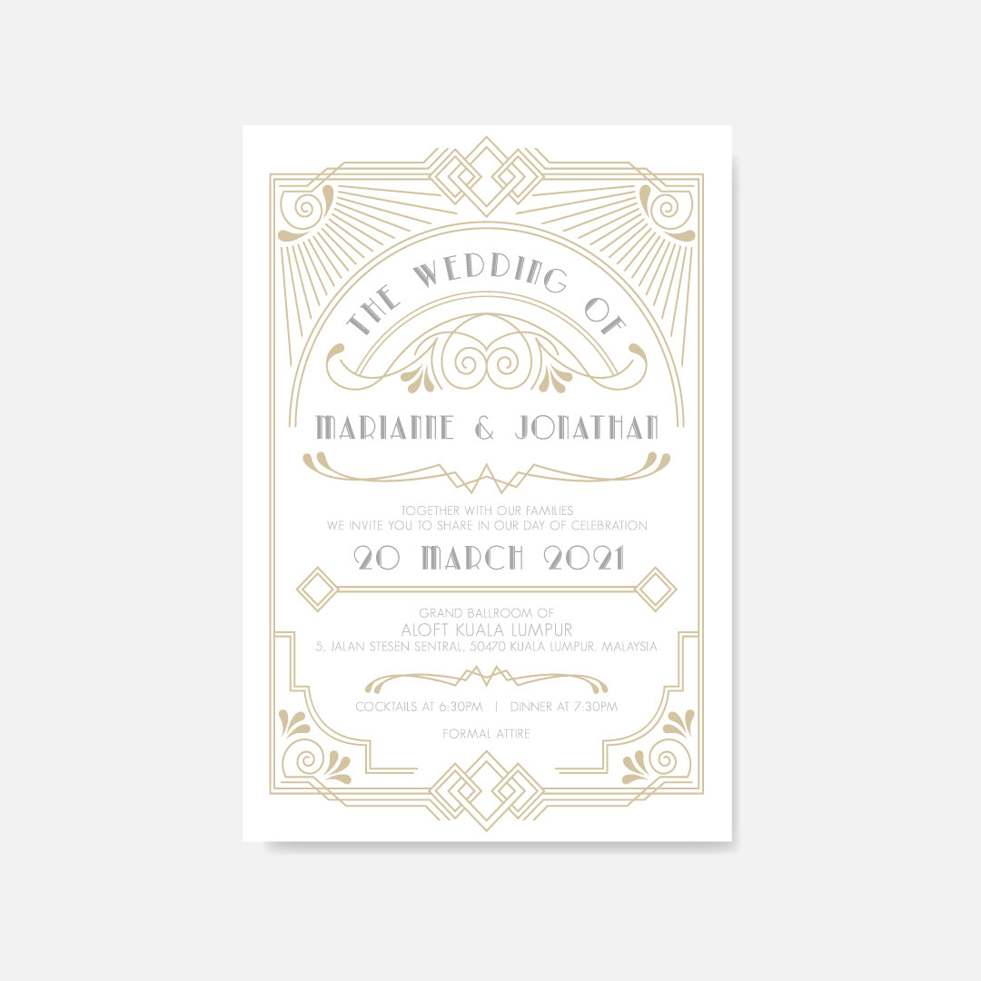 Raised Print Wedding Invitation