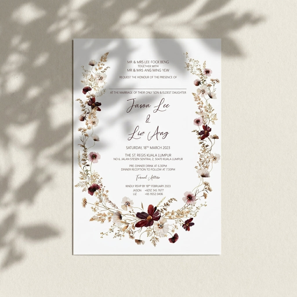 Raised Print Wedding Invitations deliver an aesthetic finishing and unmatchable texture whilst promising an appealing and alluring visual impact as well as a lasting impression upon touch with its elevated features.
