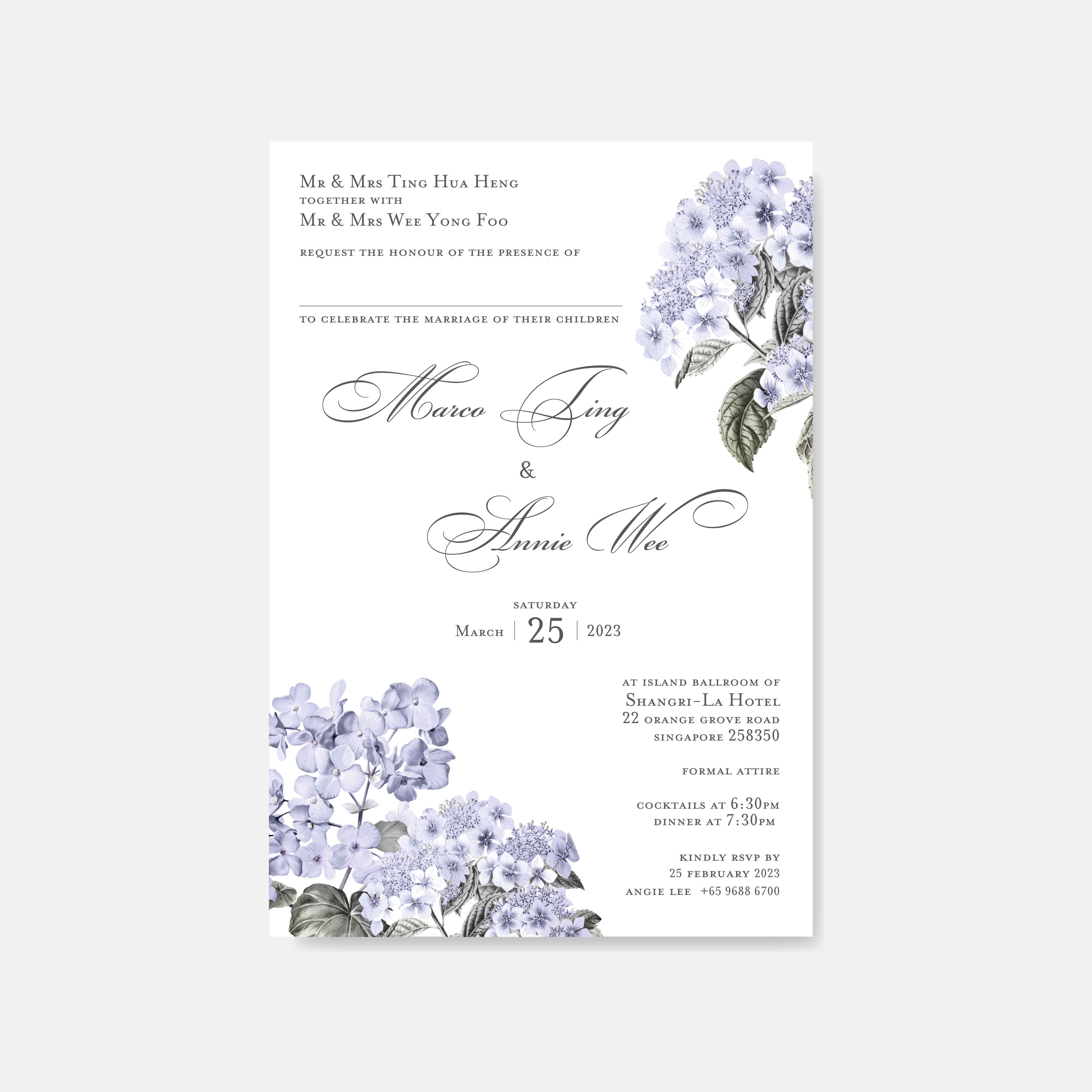 Raised Print Wedding Invitation