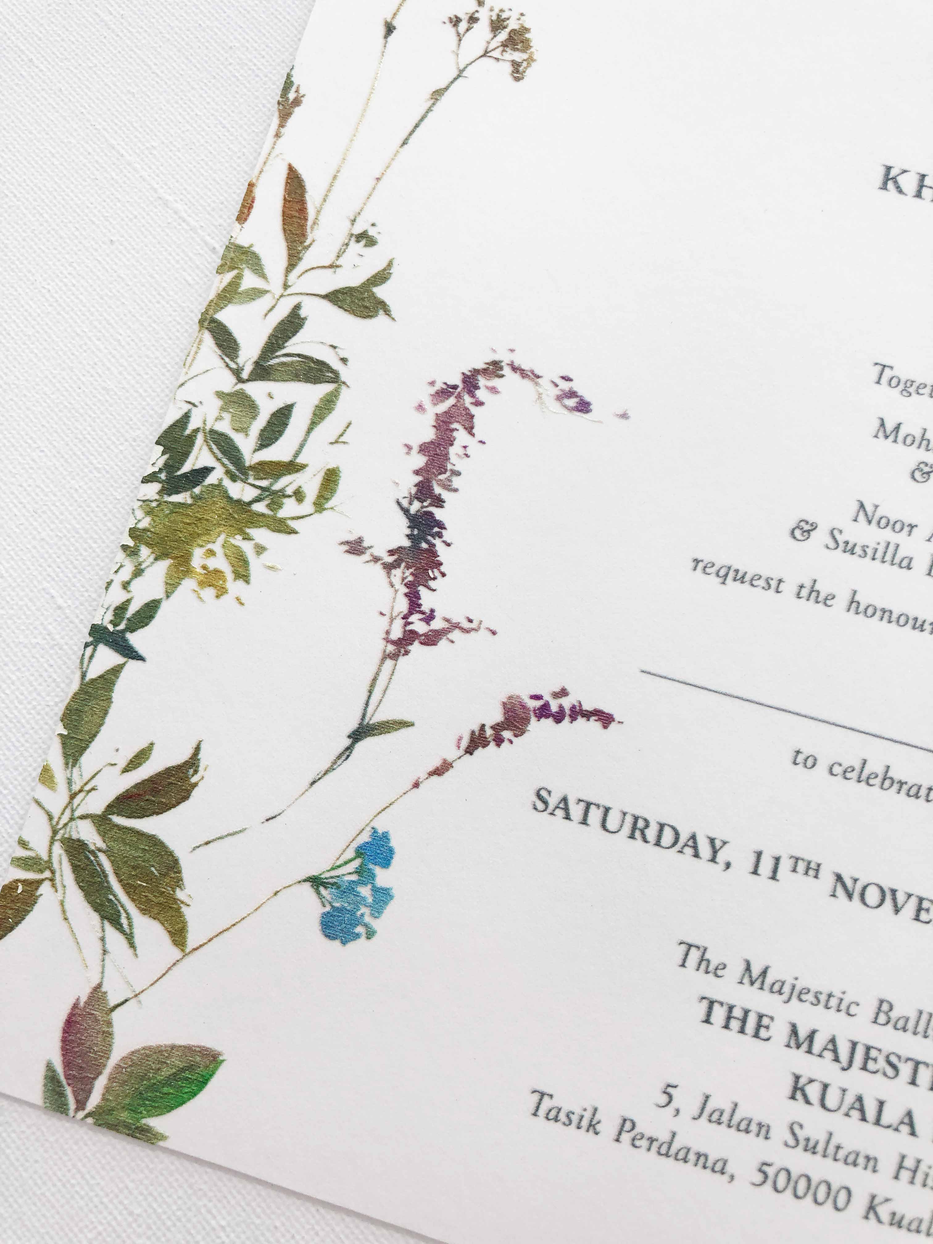 Raised Print Wedding Invitation