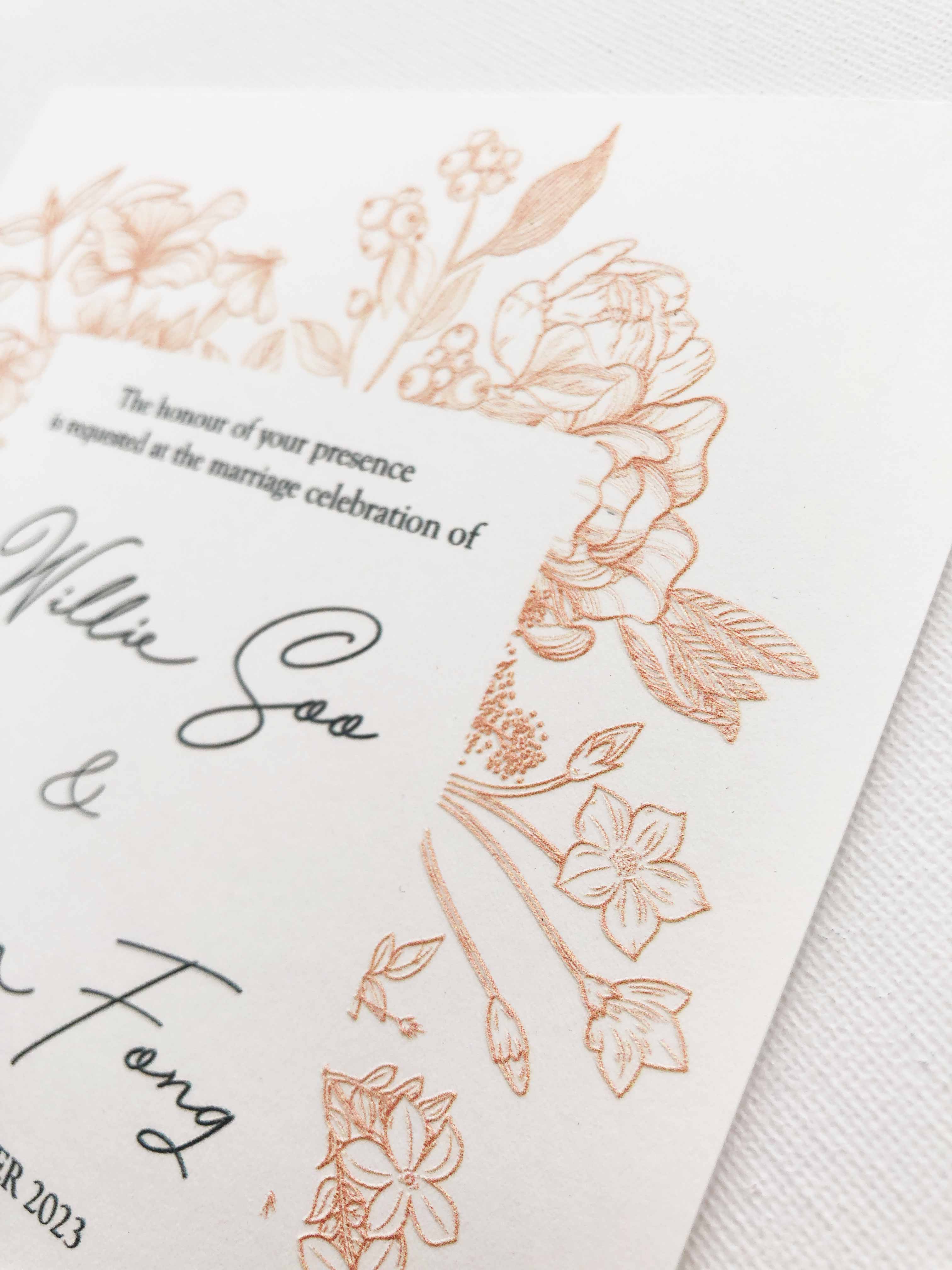 Raised Print Wedding Invitation