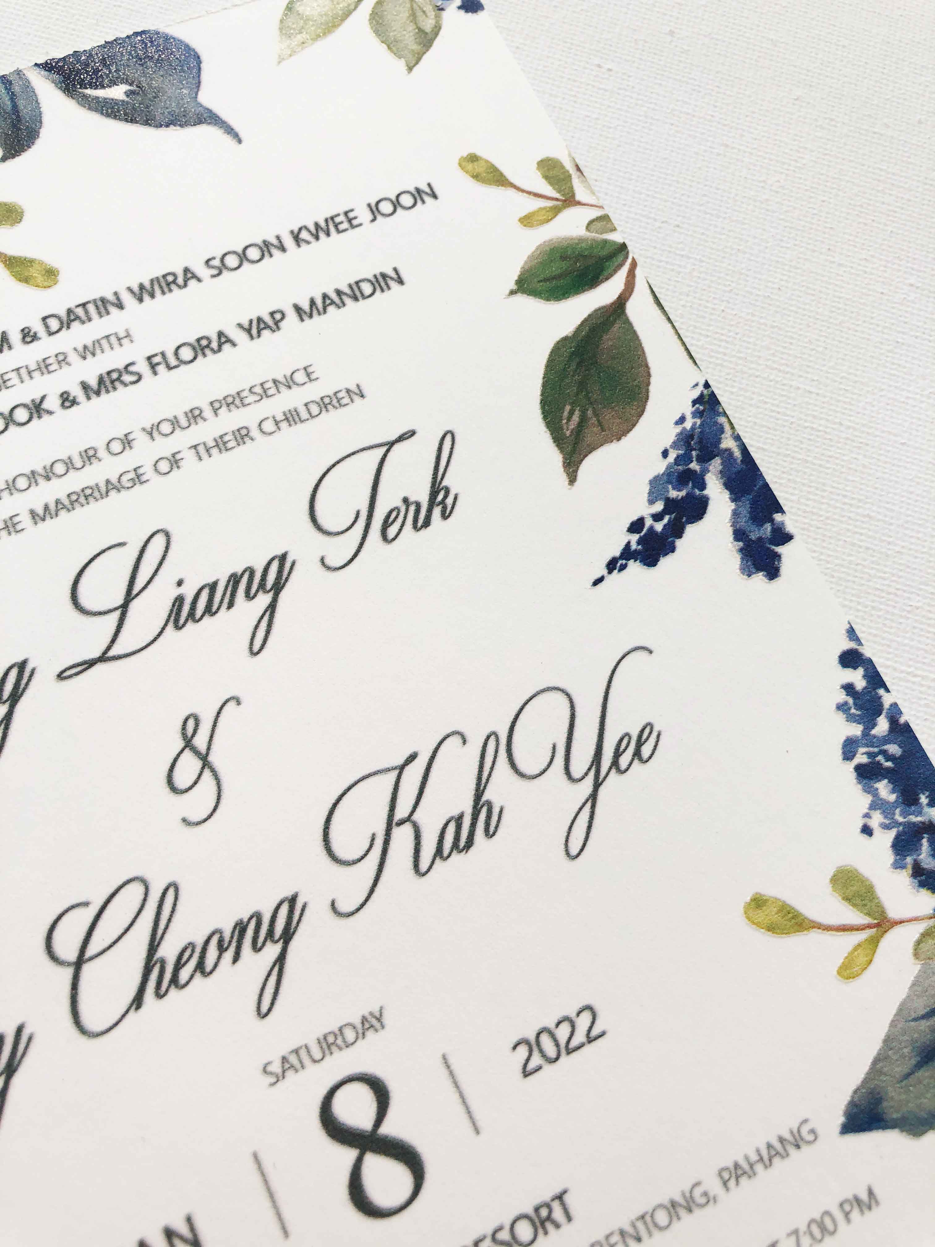 Raised Print Wedding Invitation