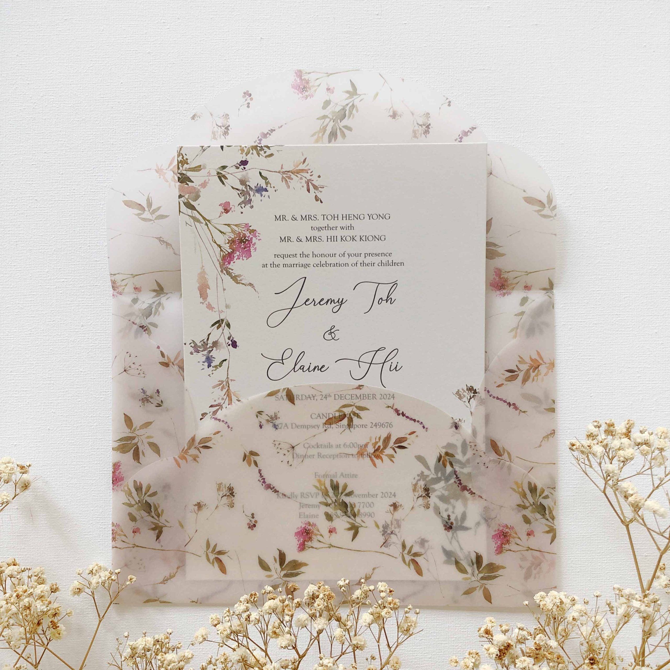 New In / Vellum Wedding Invitation