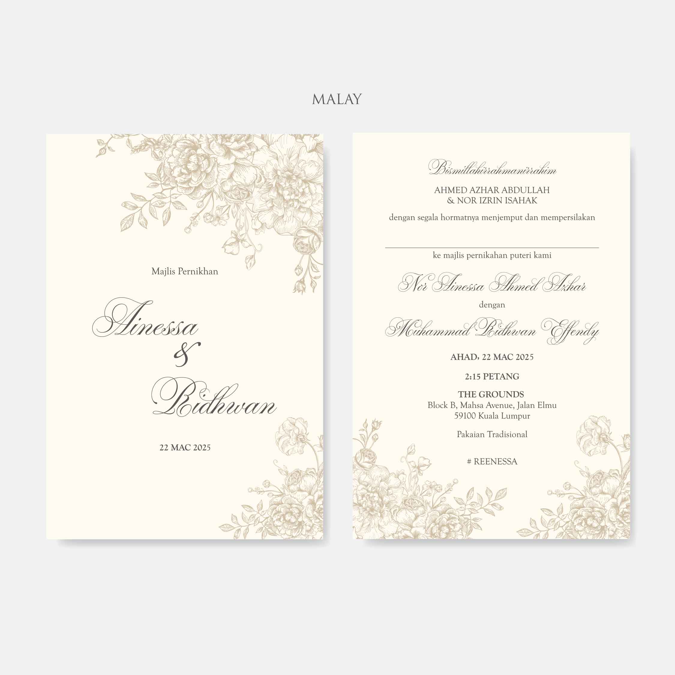 Vellum Wedding Invitation