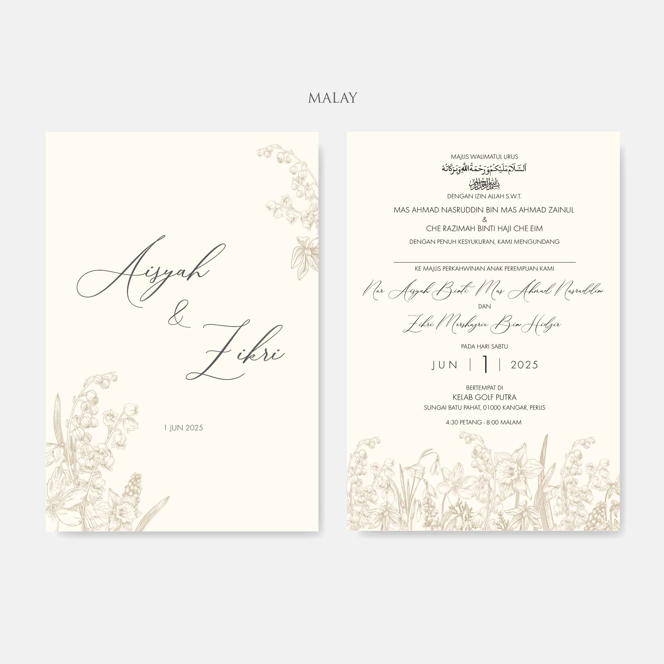 Vellum Wedding Invitation