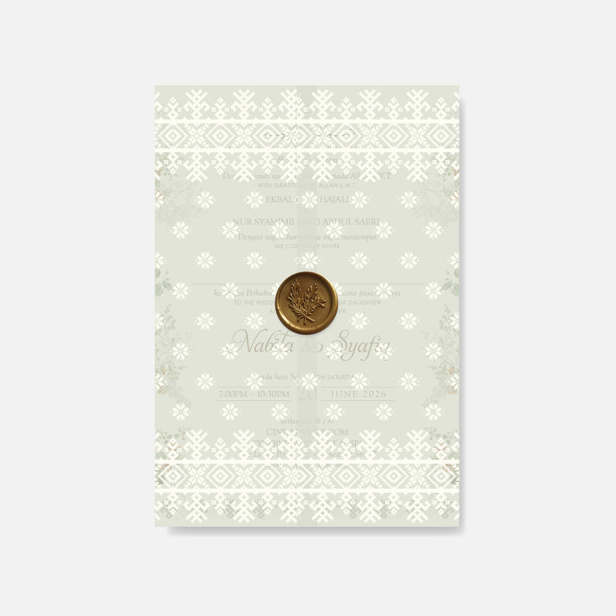 Vellum Wedding Invitation