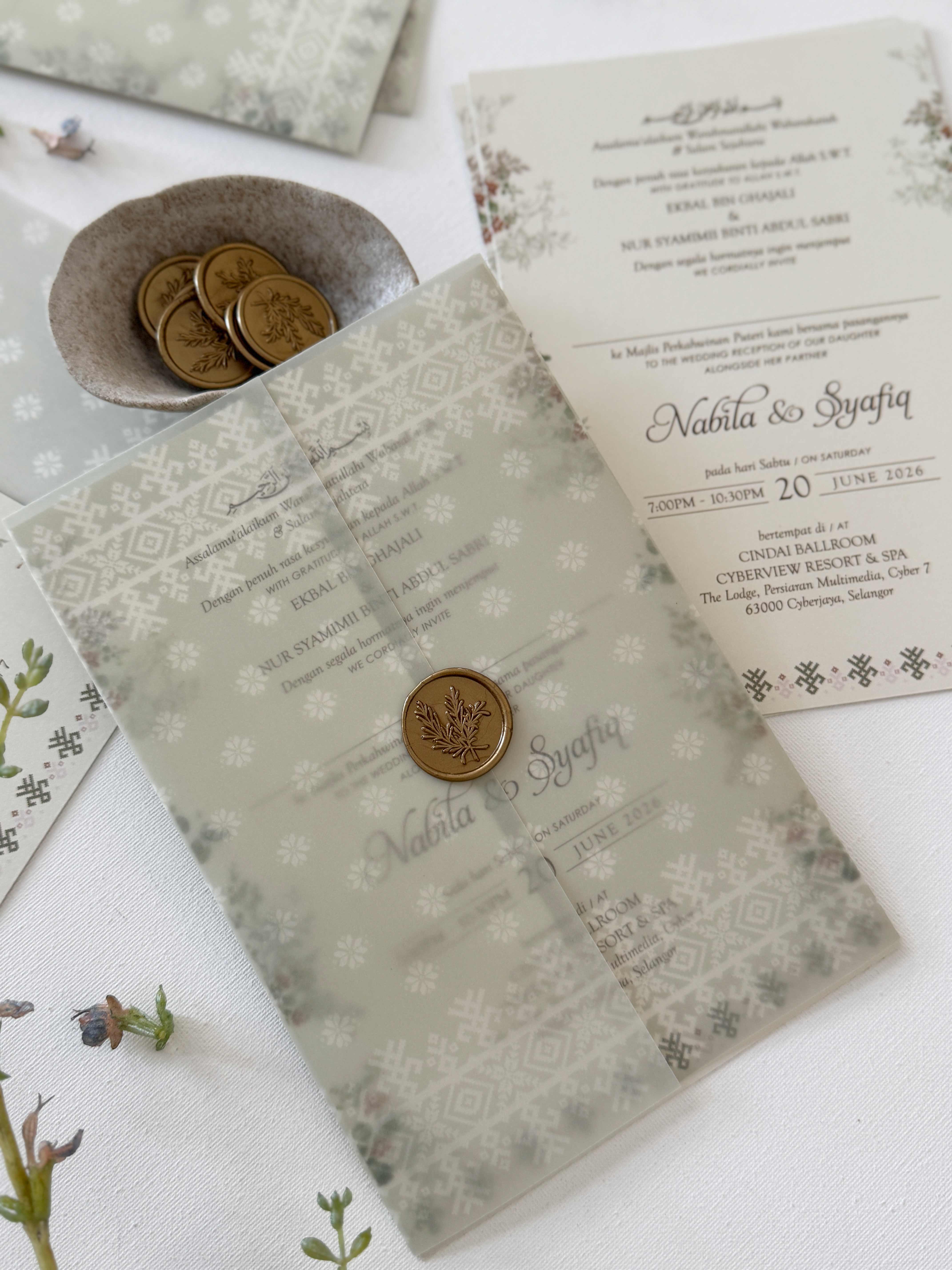 Vellum Wedding Invitation