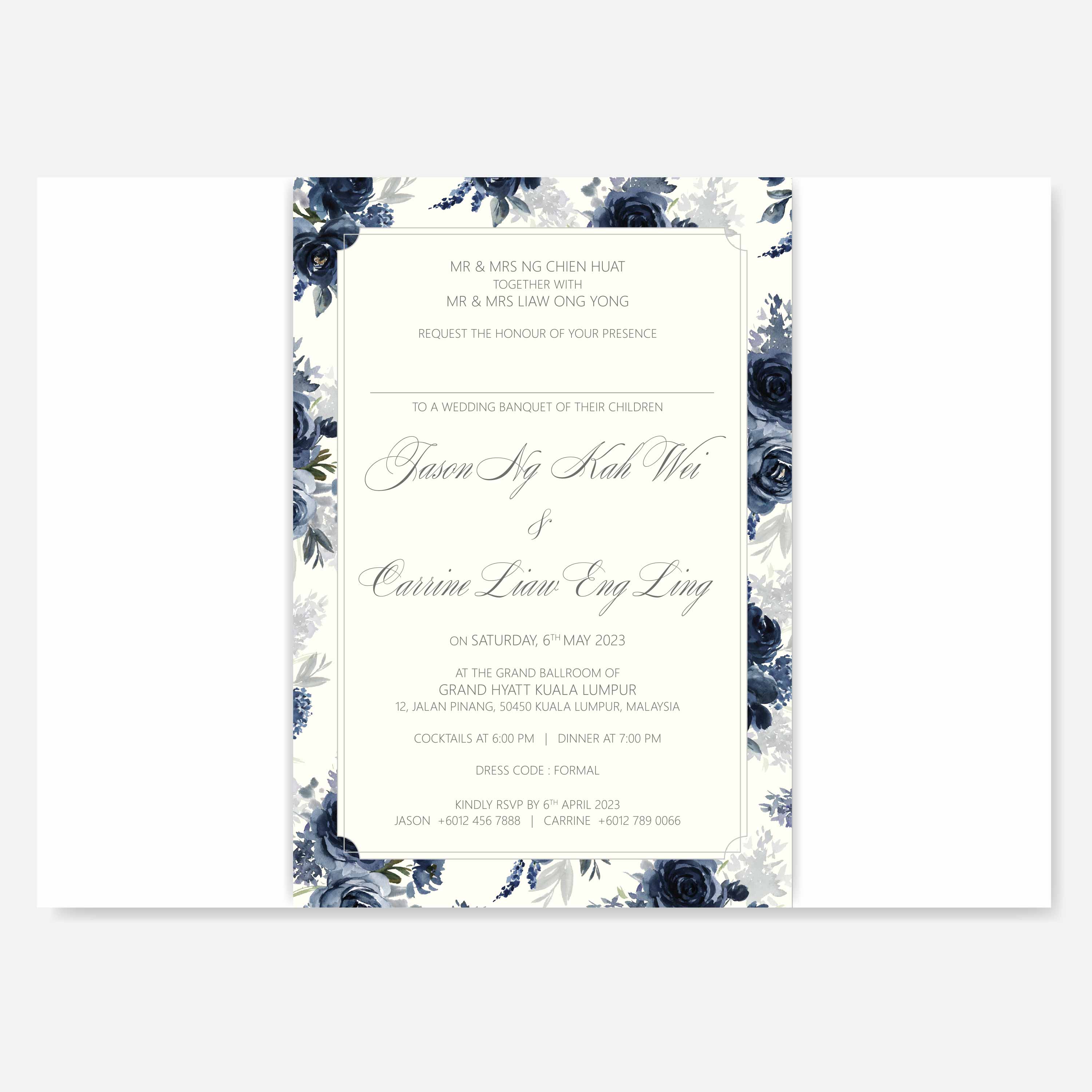 Chiffon Ribbon Wedding Invitation