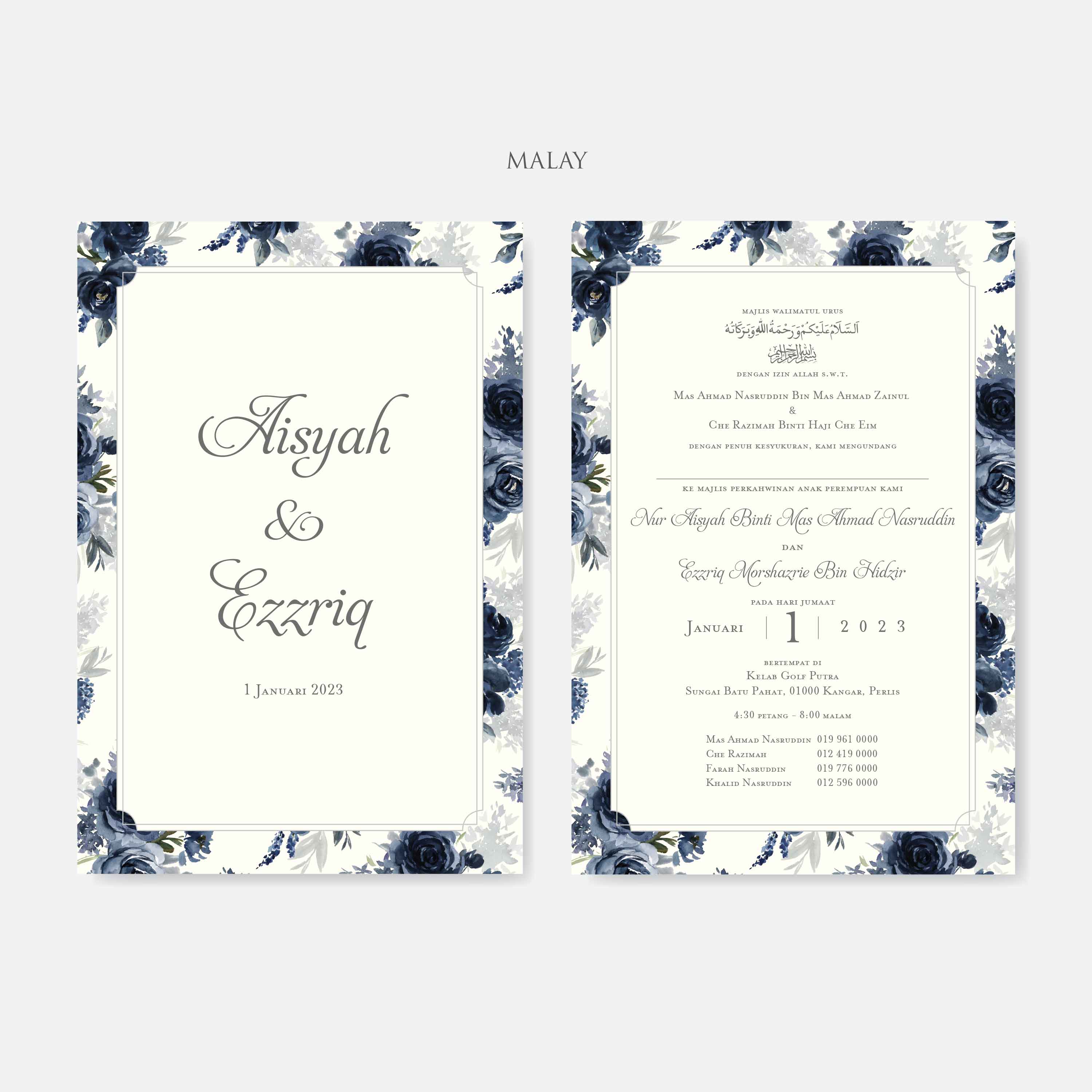 Chiffon Ribbon Wedding Invitation