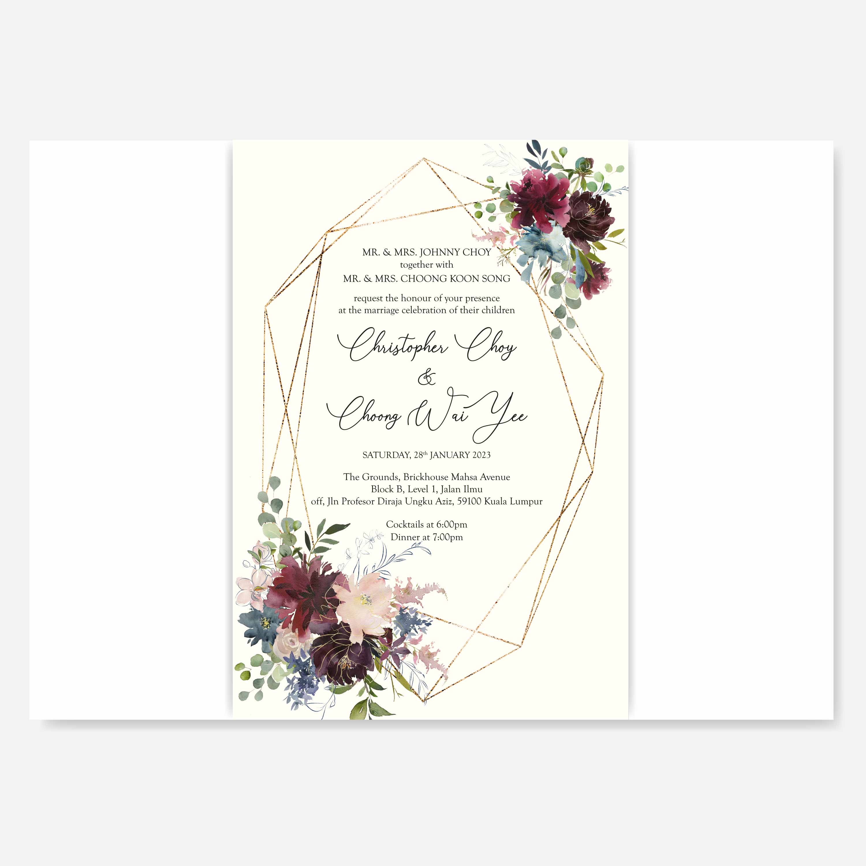 Chiffon Ribbon Wedding Invitation