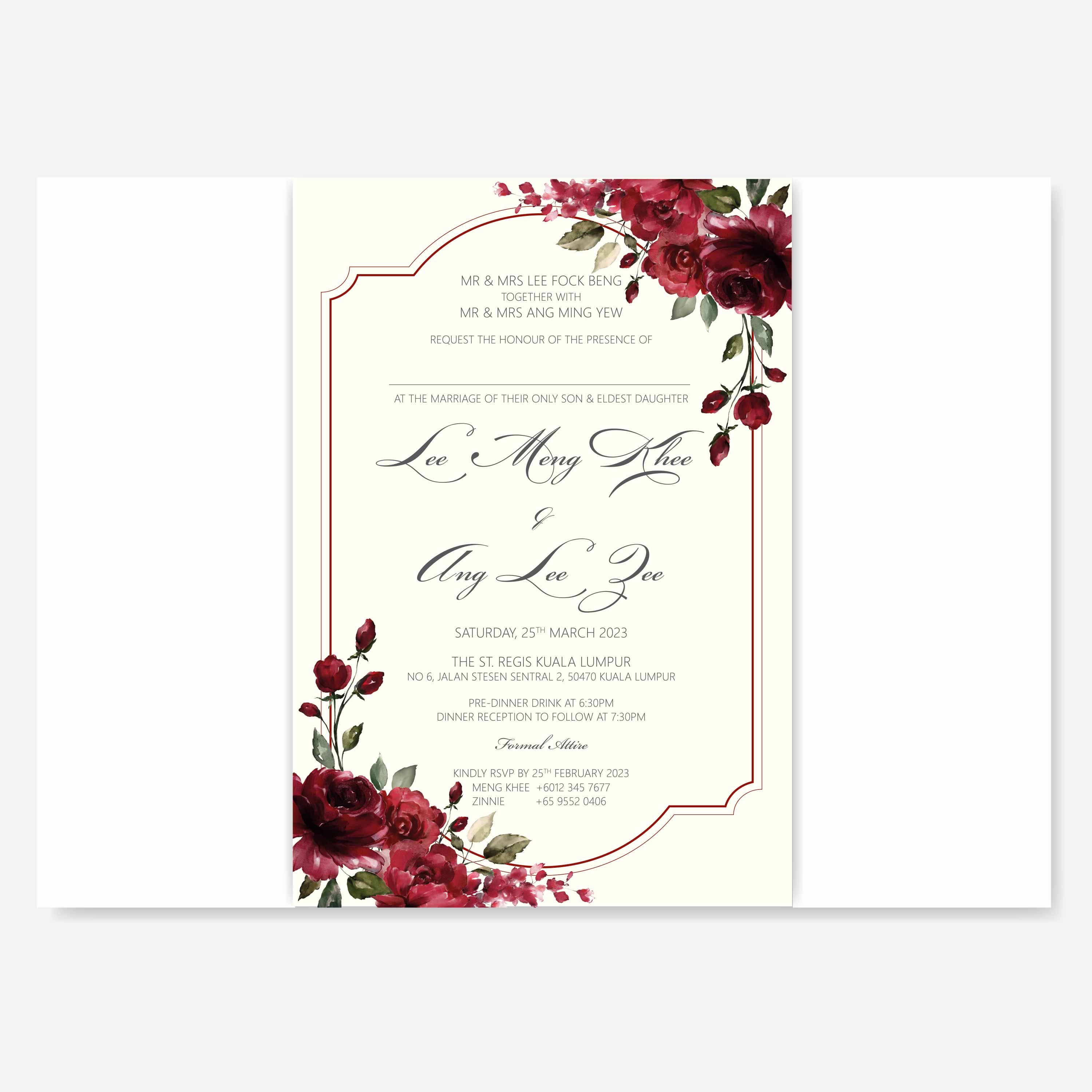 Chiffon Ribbon Wedding Invitation