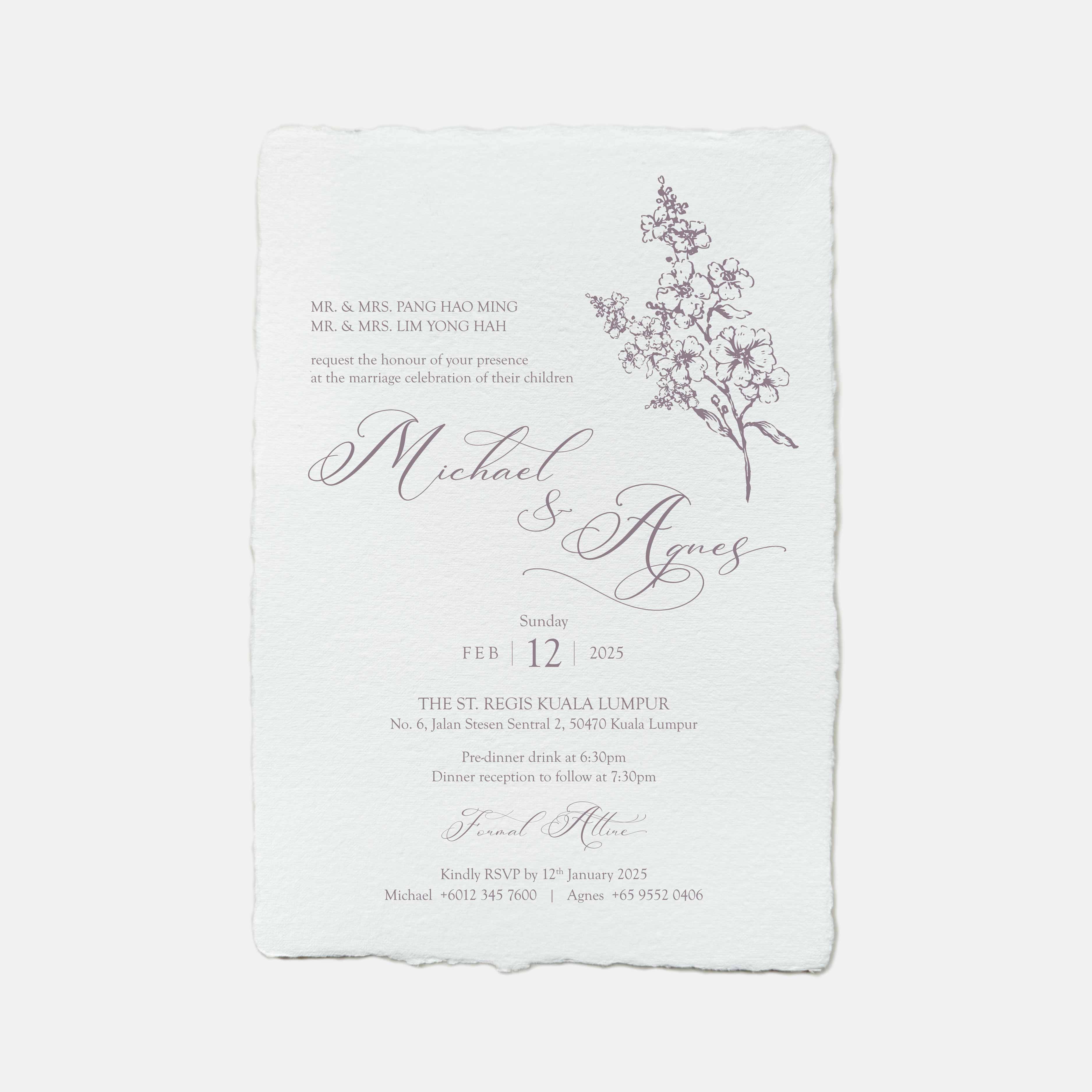 Handmade Paper Wedding Invitation