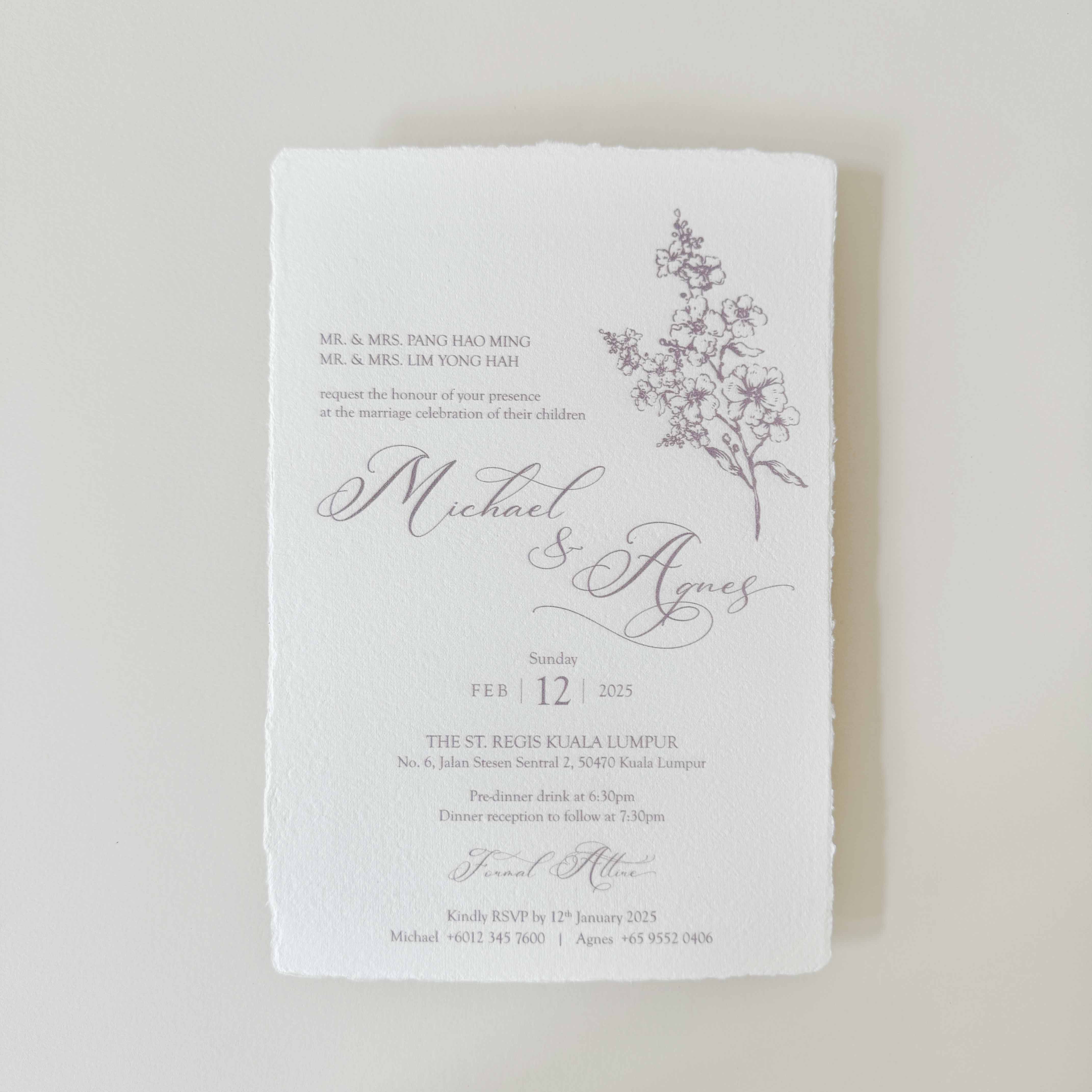 Handmade Paper Wedding Invitation