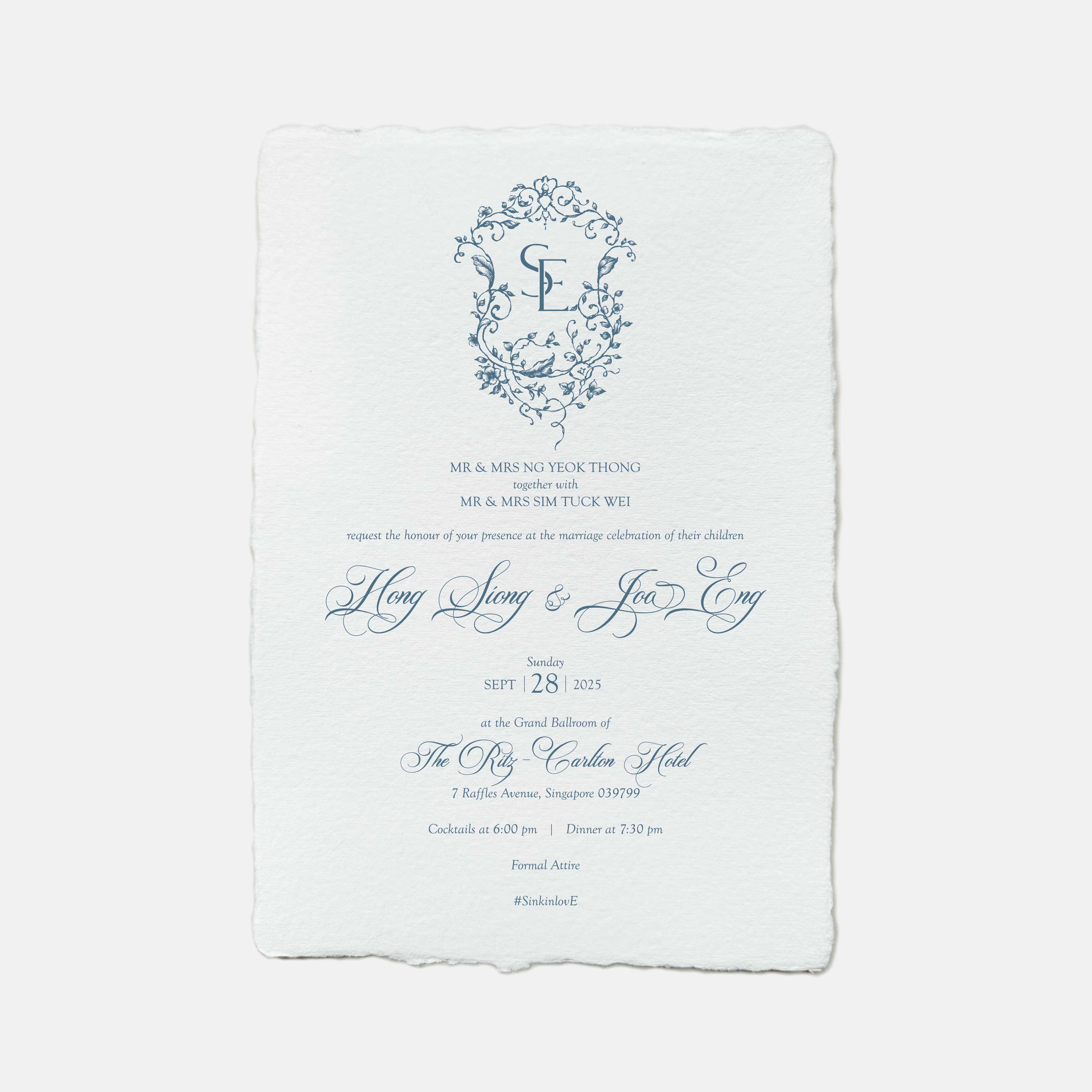 Handmade Paper Wedding Invitation