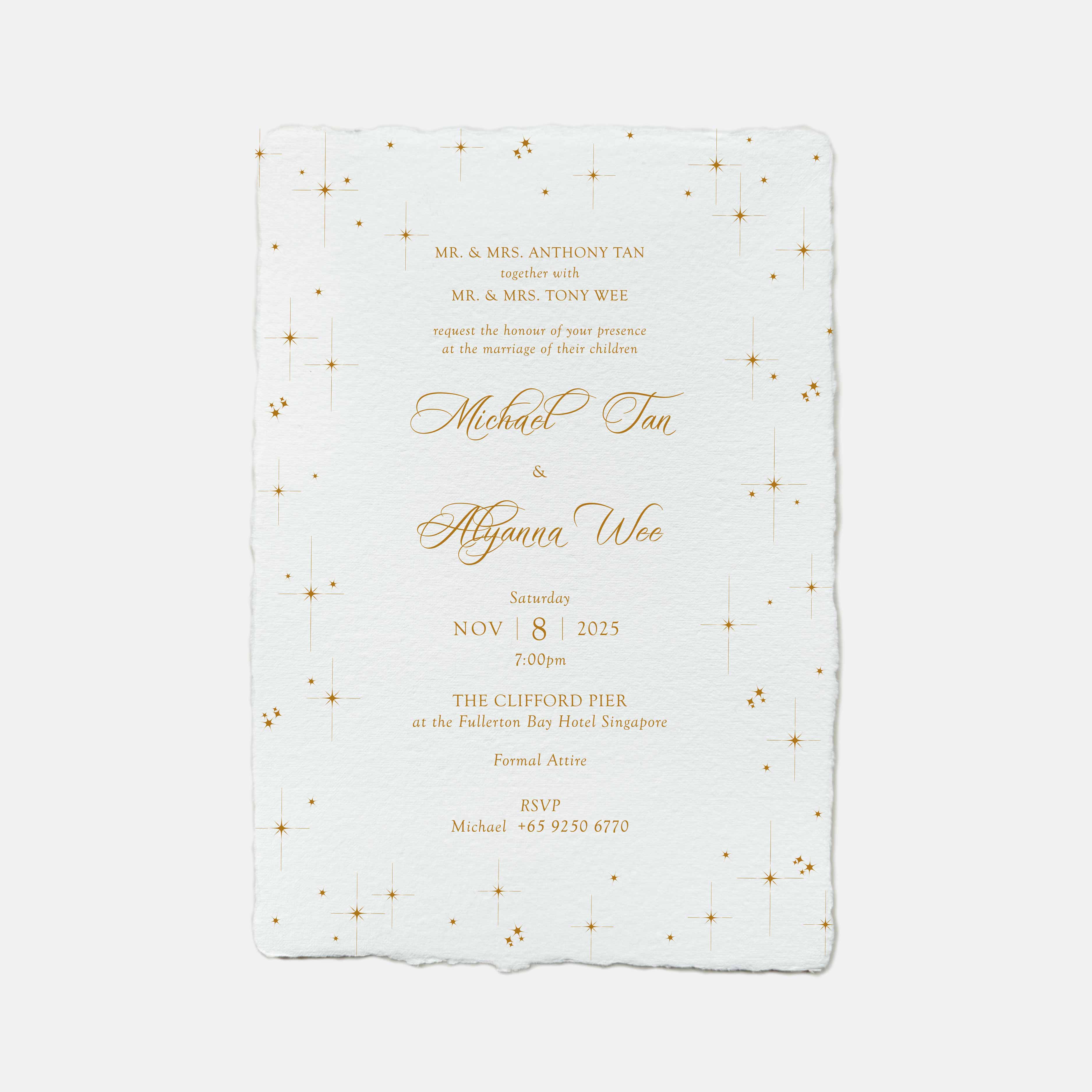 Handmade Paper Wedding Invitation