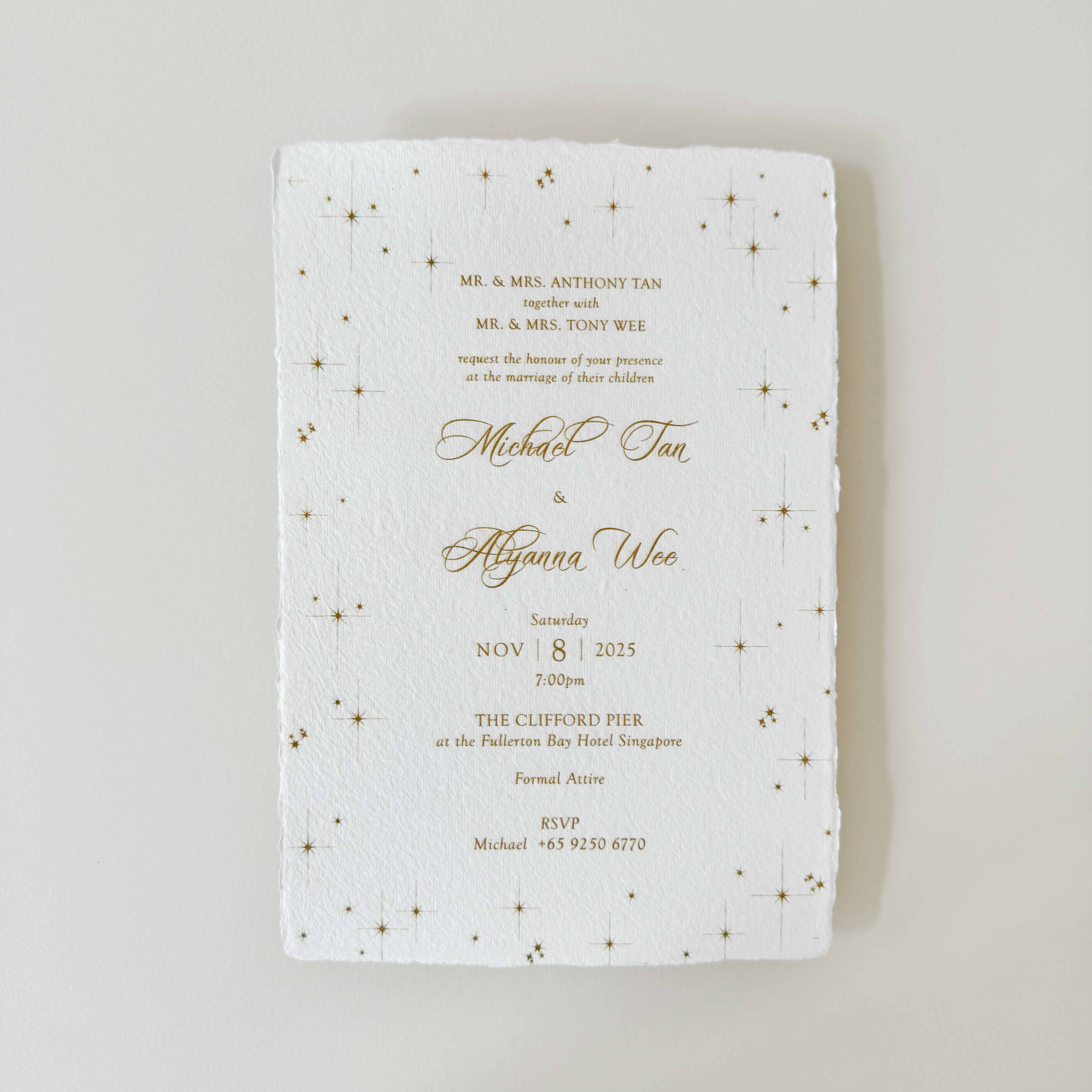 Handmade Paper Wedding Invitation