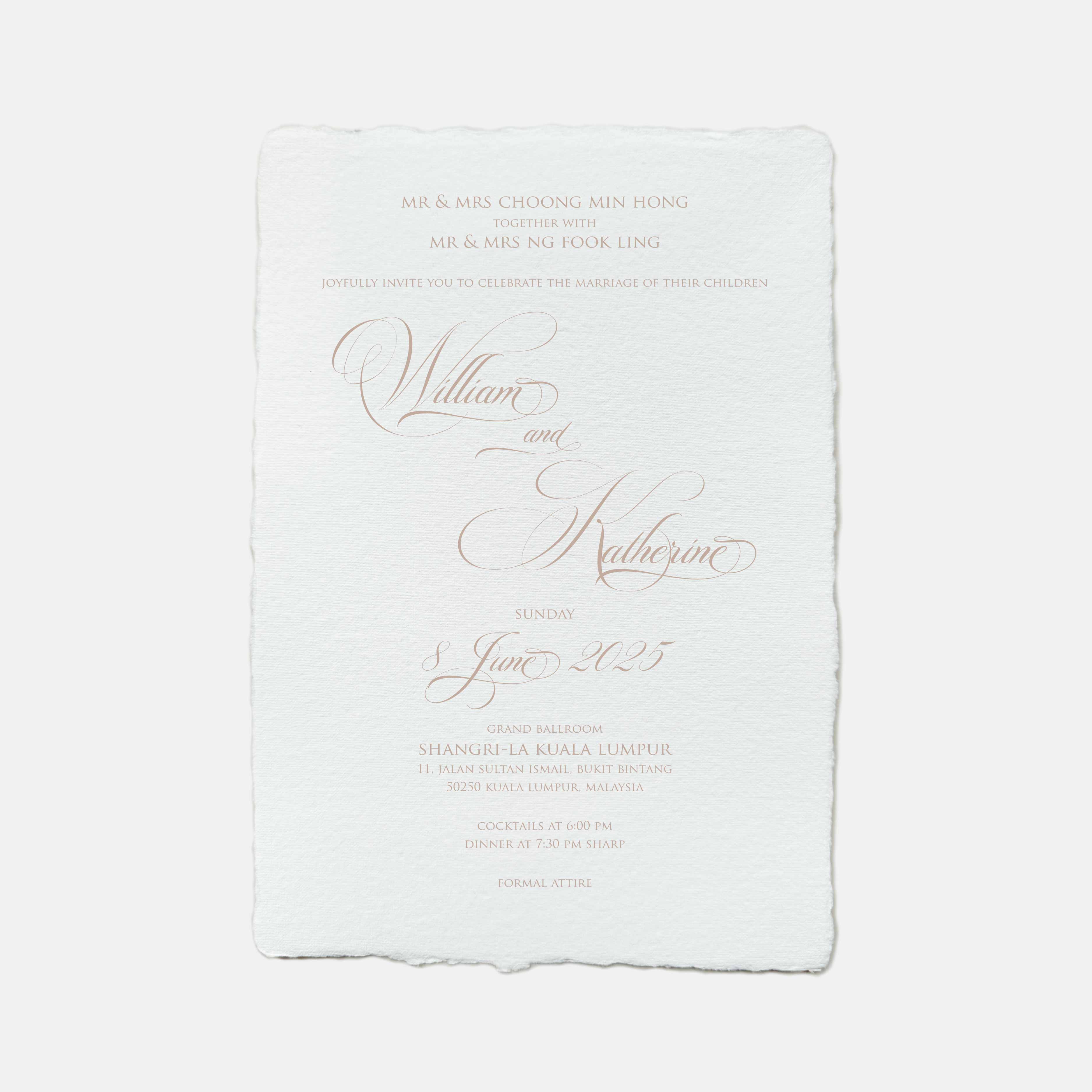 Handmade Paper Wedding Invitation