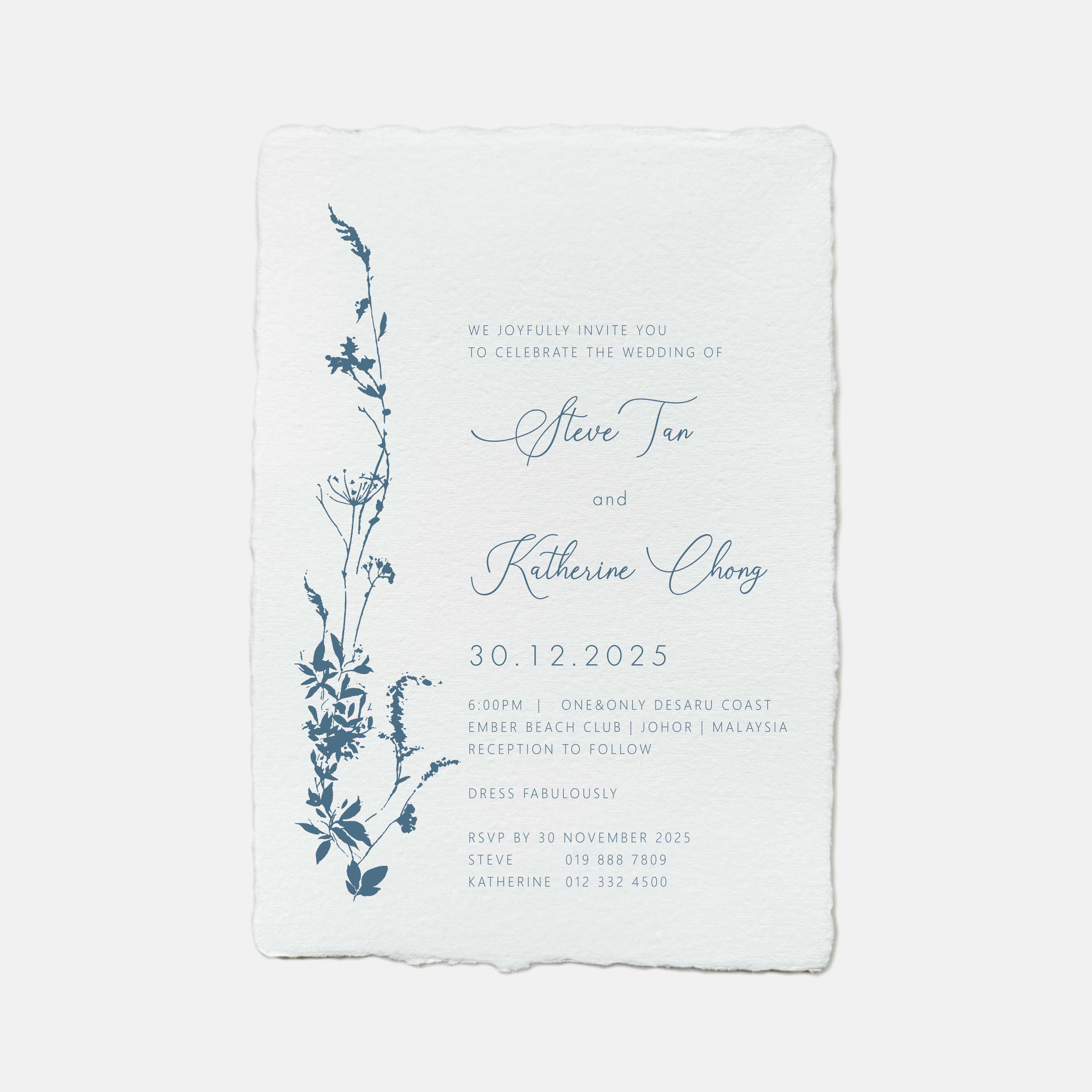 Handmade Paper Wedding Invitation