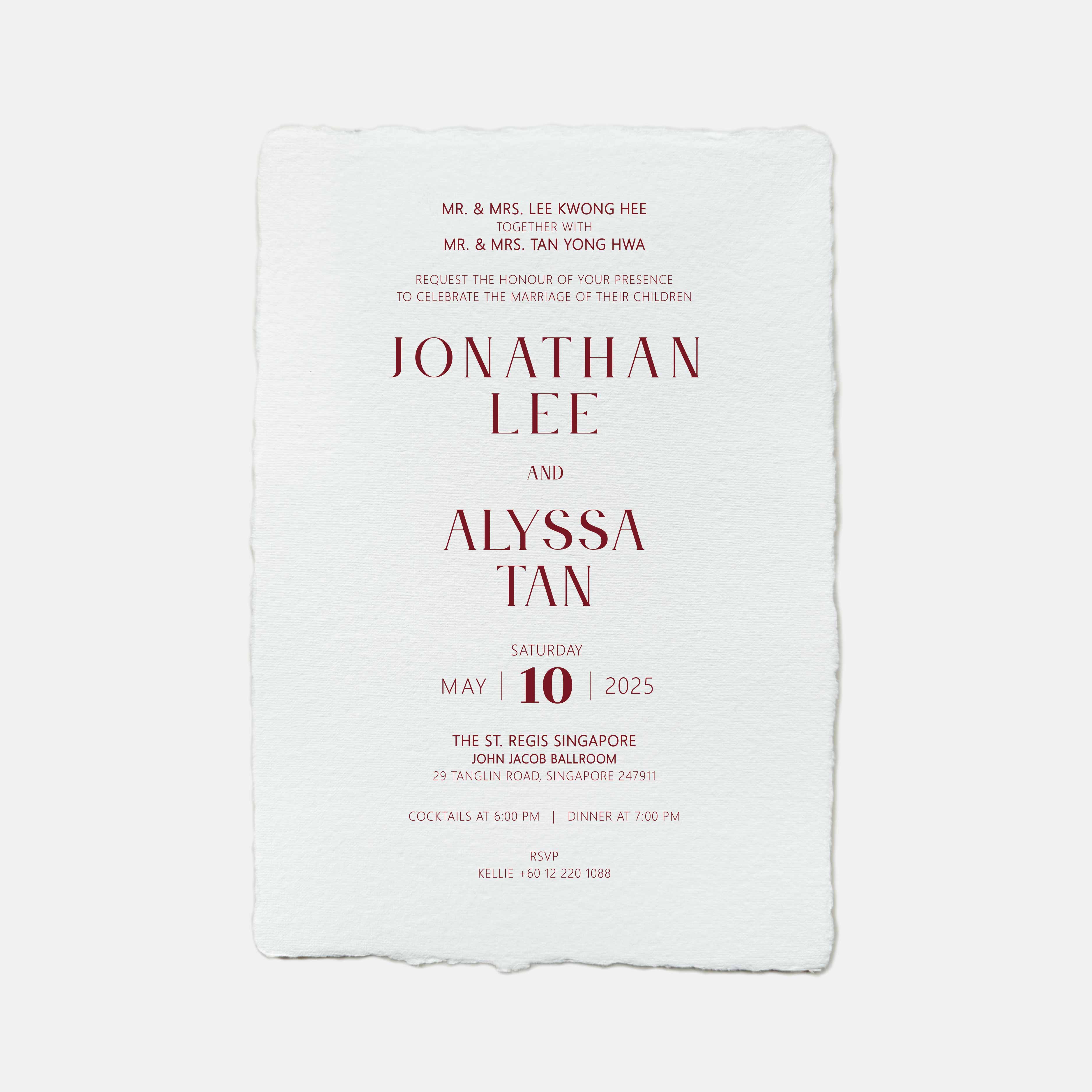 Handmade Paper Wedding Invitation